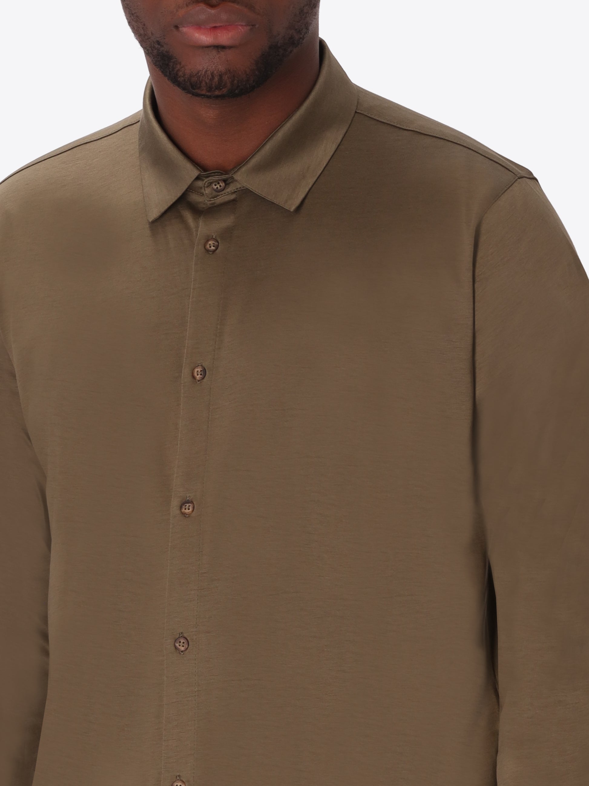 Camicia Menta In Tessuto Cotone/Modal Mano Fresca