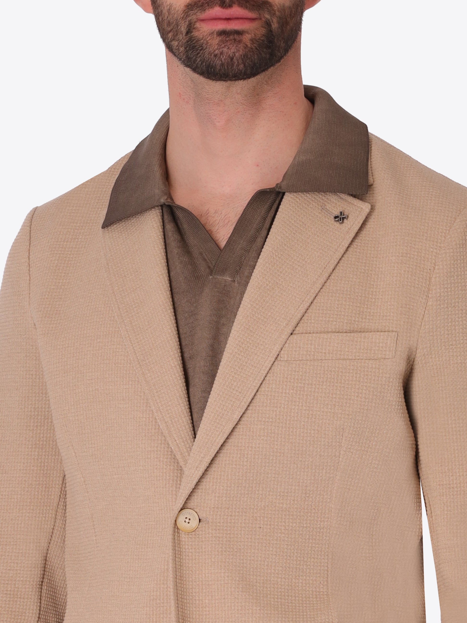 Conte Jacke Aus Strukturiertem Jersey-Super-Comfort-Gewebe