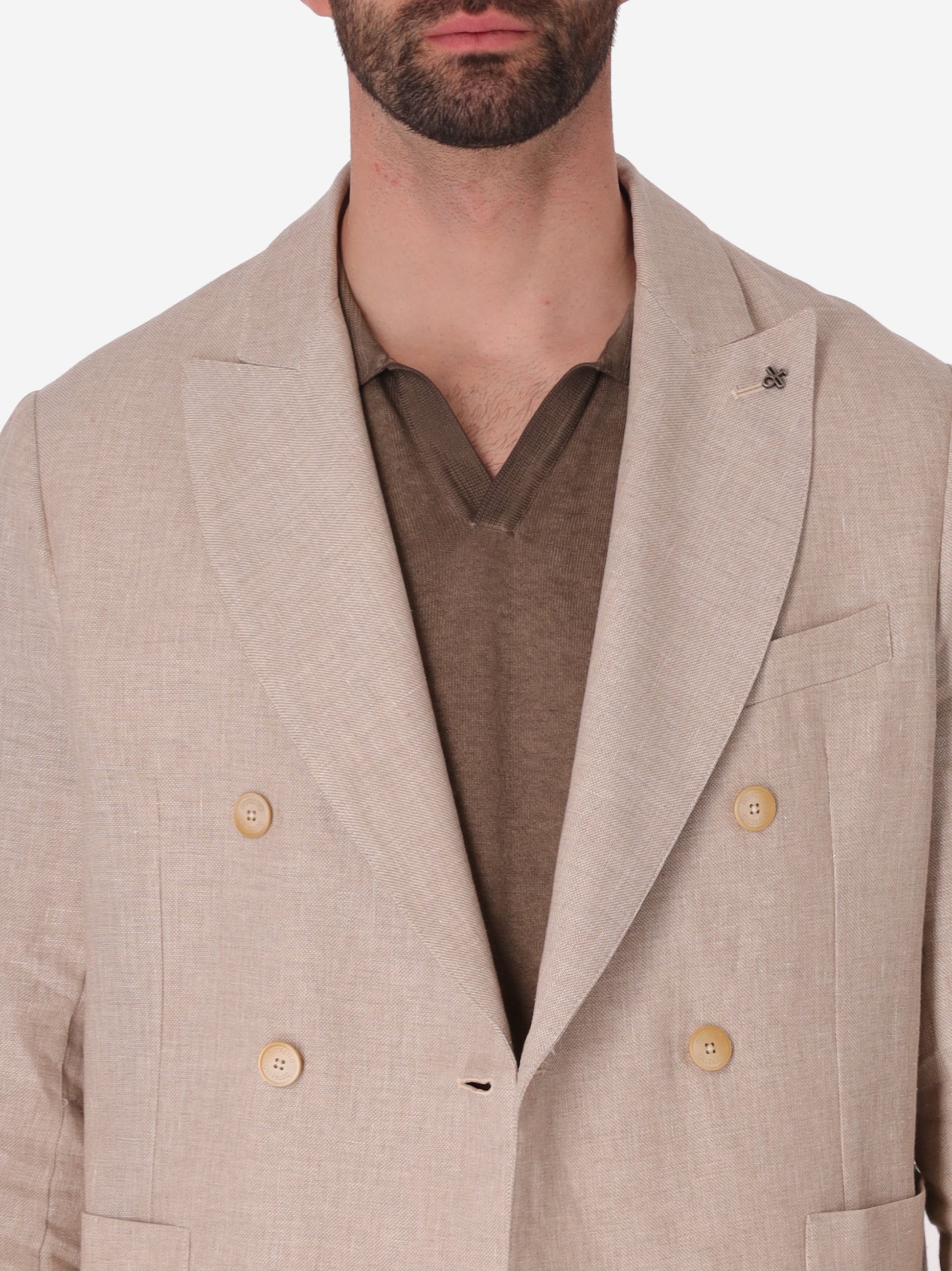 Double-Breasted Jacket Certo In Soft-Touch Linen Blend Fabric
