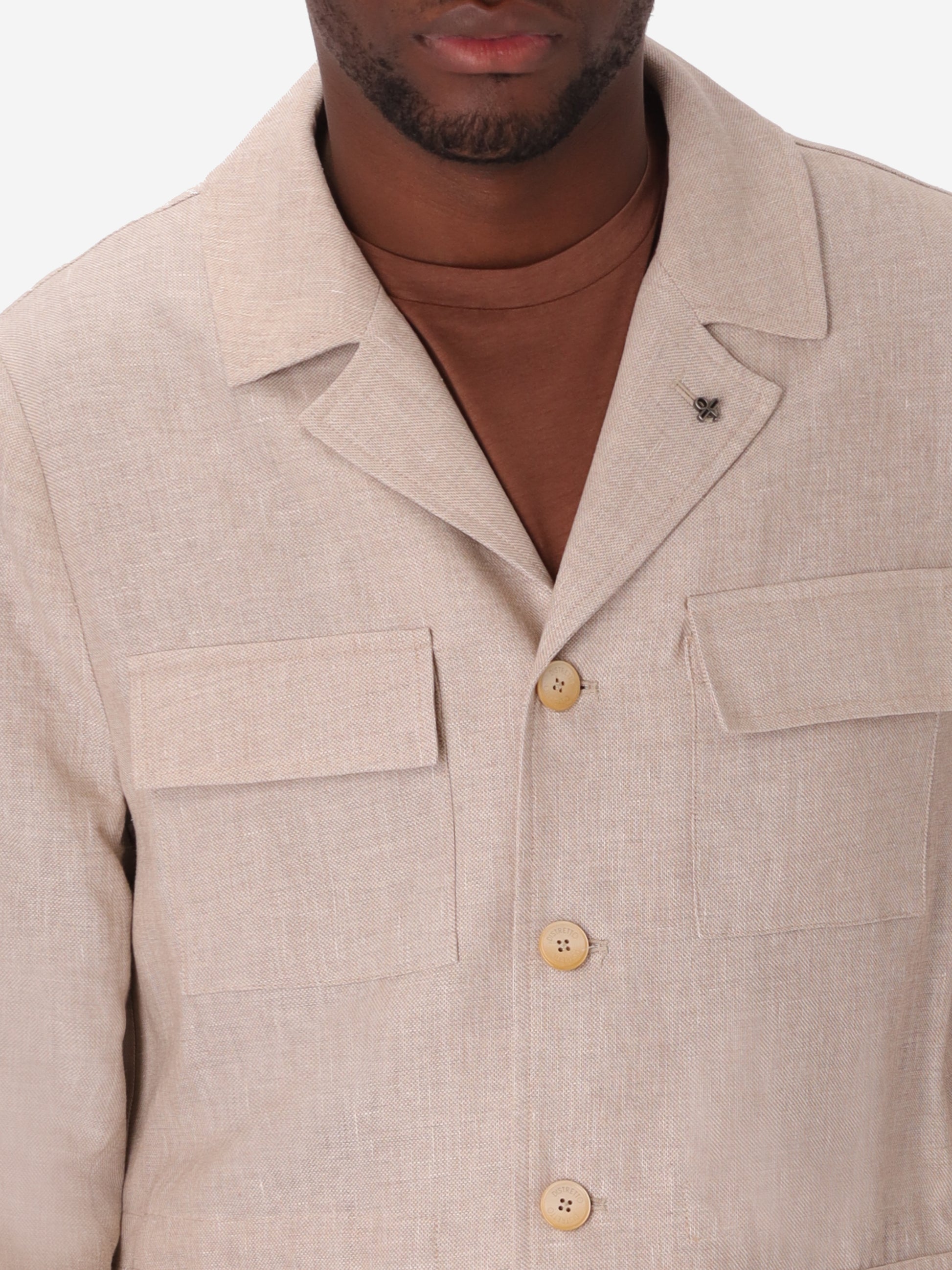 Field Jacket Certo In Soft-Touch Linen Blend Fabric