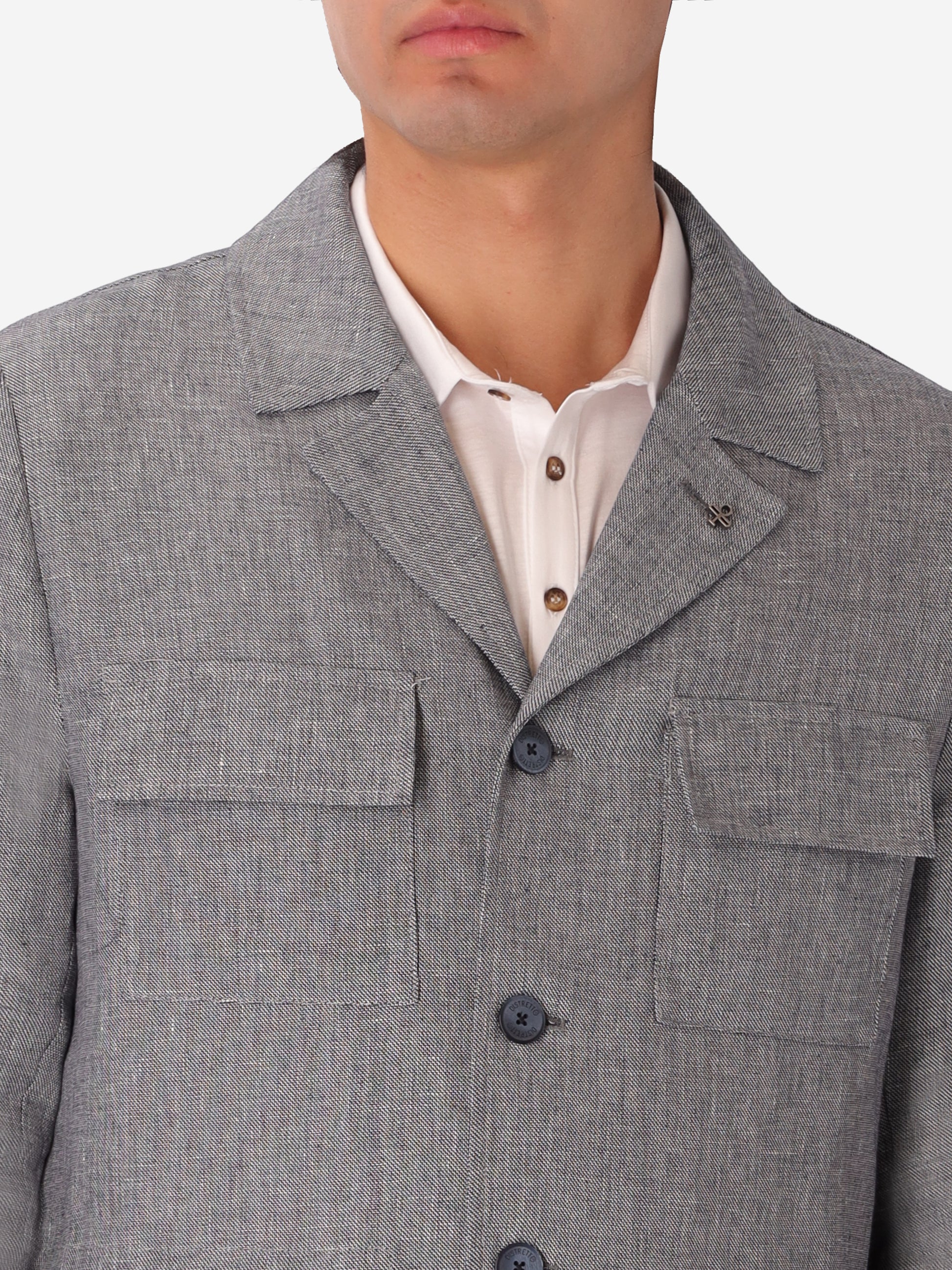 Field Jacket Certo In Soft-Touch Linen Blend Fabric