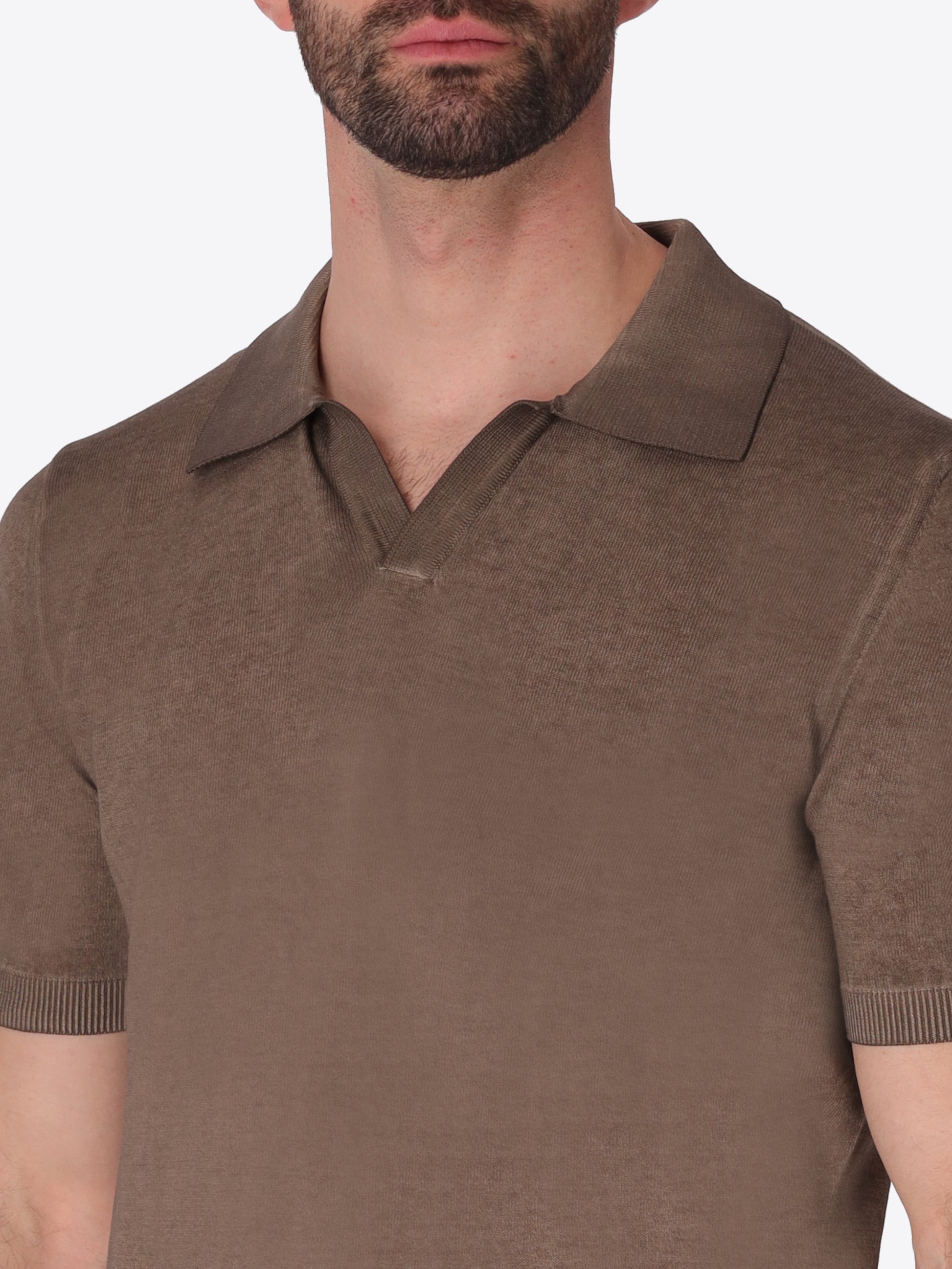 Polo Granito In Garment-Dyed Cotton Yarn With Double-Tone Interior/Exterior Treatment