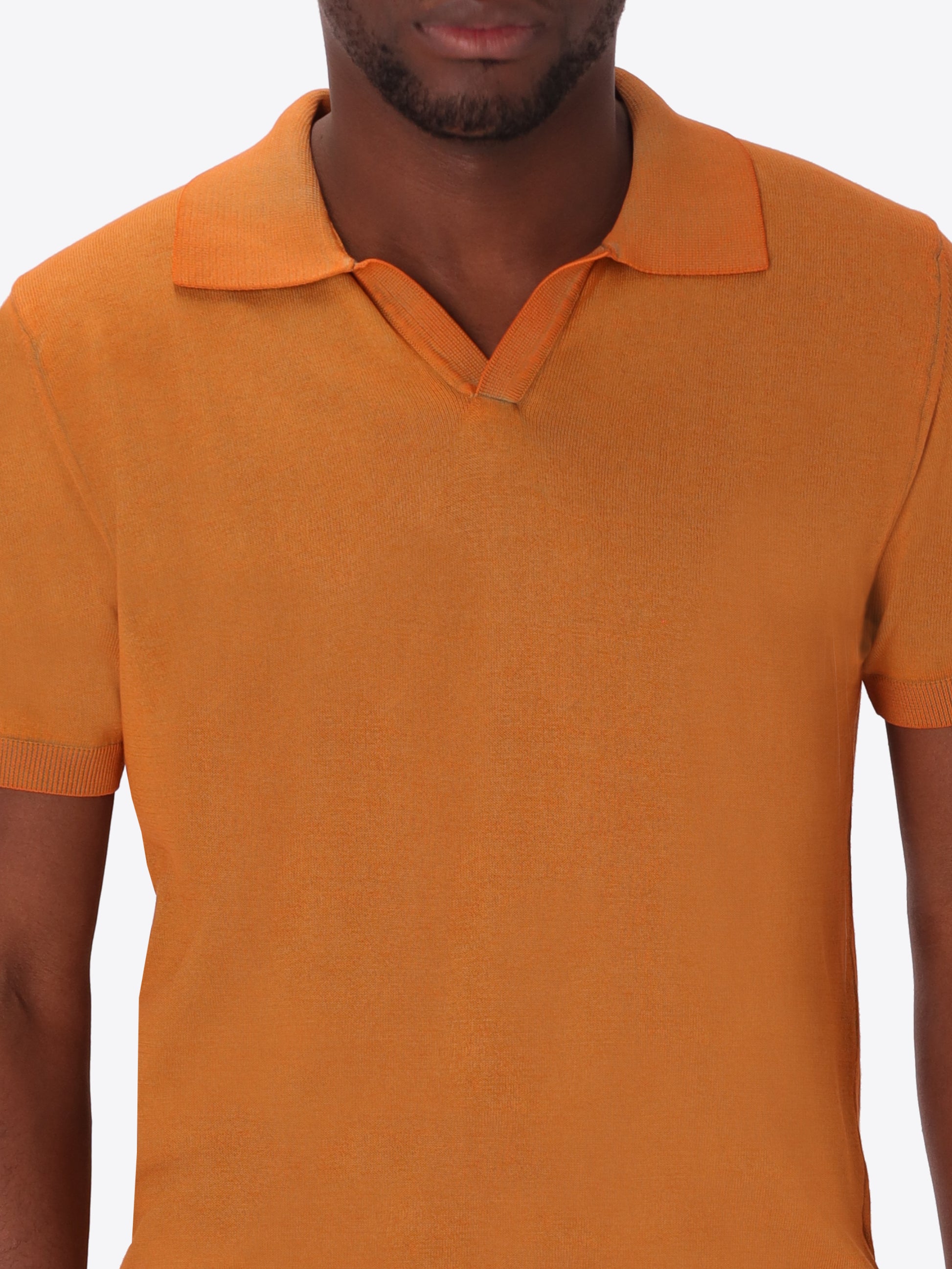 Polo Granito In Garment-Dyed Cotton Yarn With Double-Tone Interior/Exterior Treatment