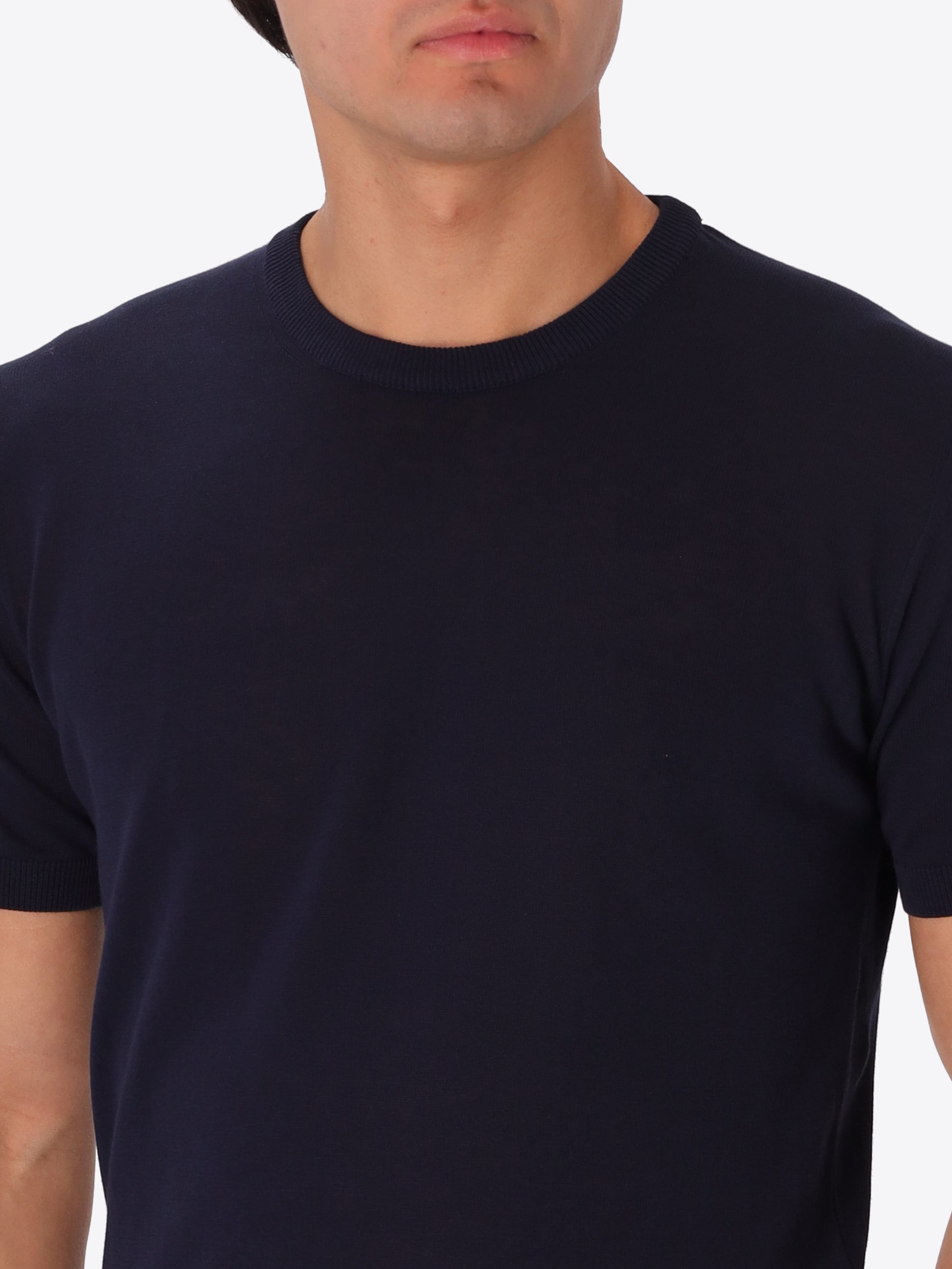 Carrara T-Shirt Aus Garment-Dyed Baumwoll-Crêpegarn