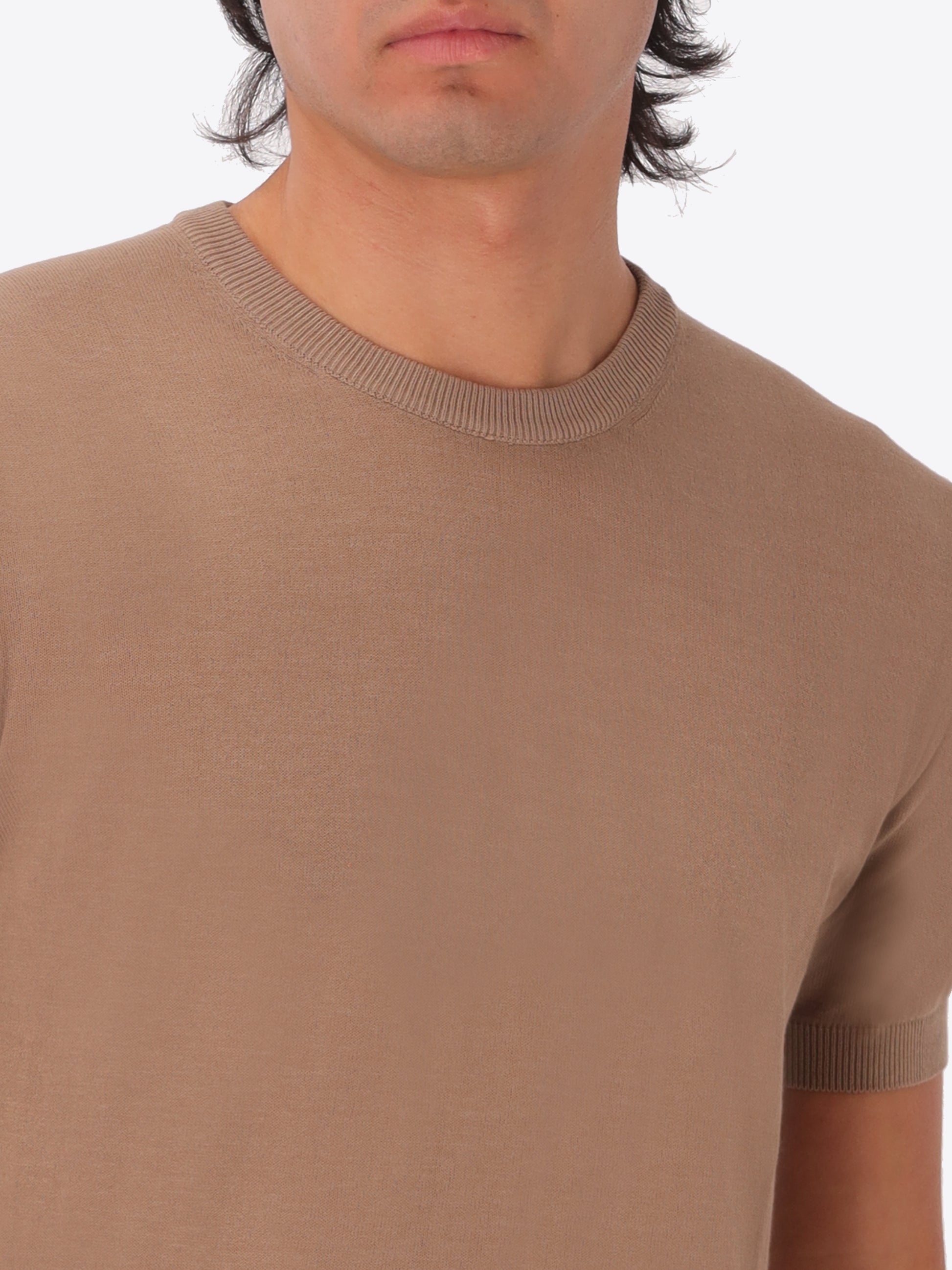 Carrara T-Shirt Aus Garment-Dyed Baumwoll-Crêpegarn