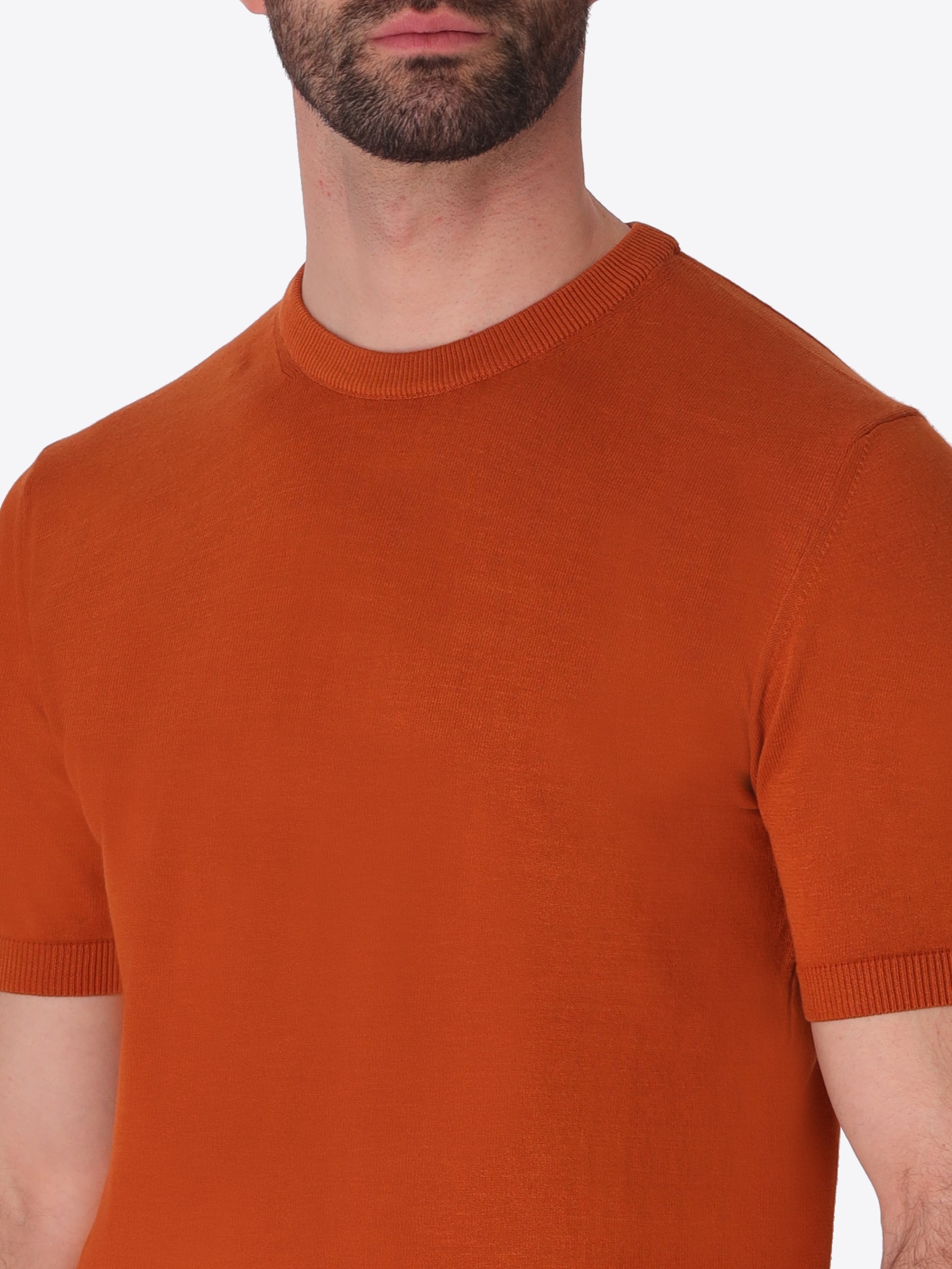 T-Shirt Carrara In Garment-Dyed Cotton Crepe Yarn