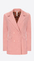Distretto12 Torino Pink 500-Wale Corduroy Double-Breasted Jacket - Woman - Product Still Life