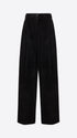 Distretto12 Torino Black 500-Wale Corduroy Regular Trousers - Woman - Product Still Life