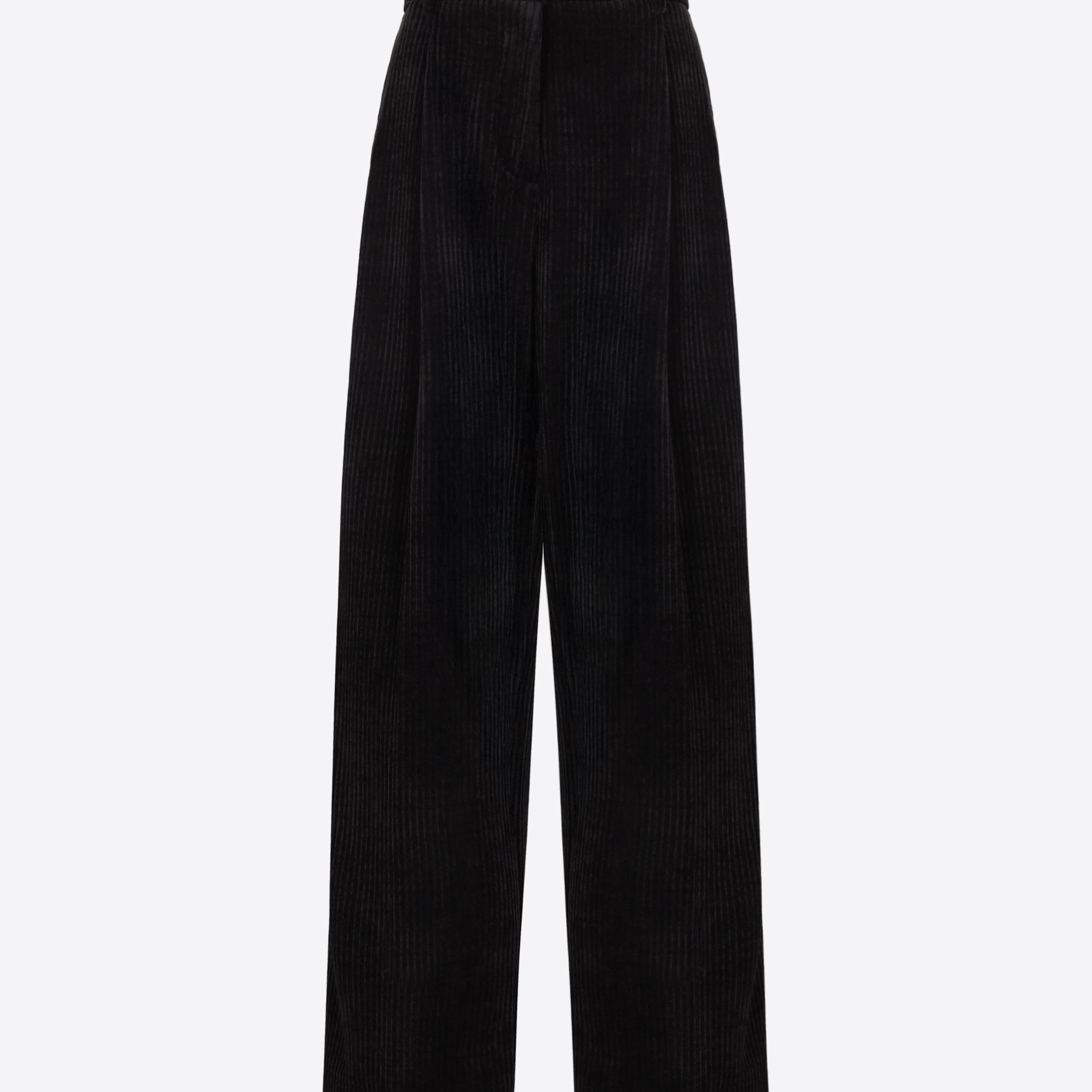Distretto12 Torino Black 500-Wale Corduroy Regular Trousers - Woman - Product Still Life