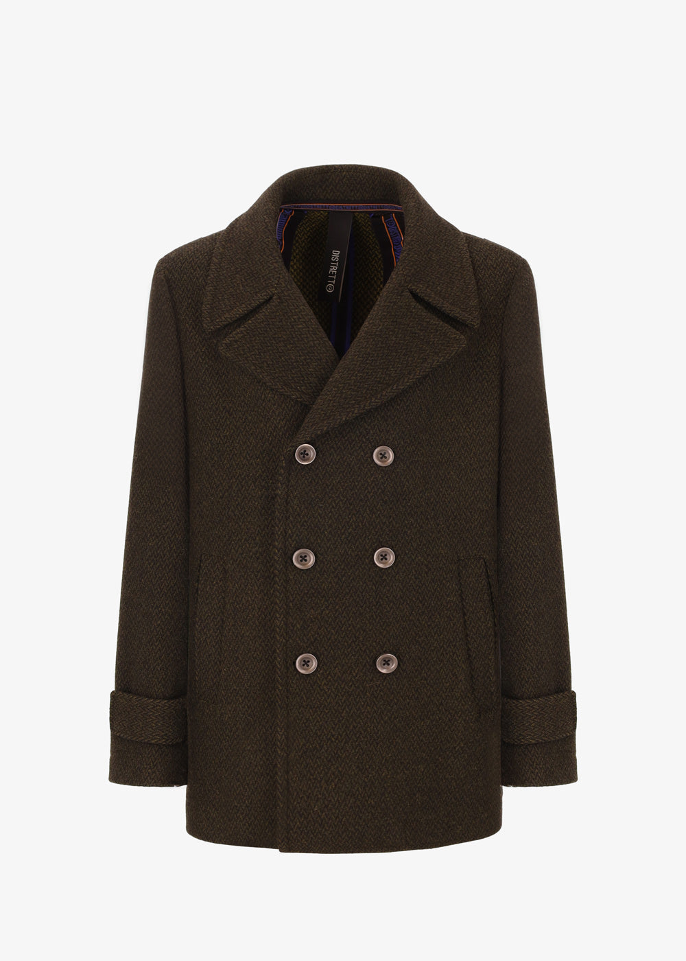 Peacoat Camillo in Micro Lisca Bicolor - Capsule Eco Design Wool Blend12