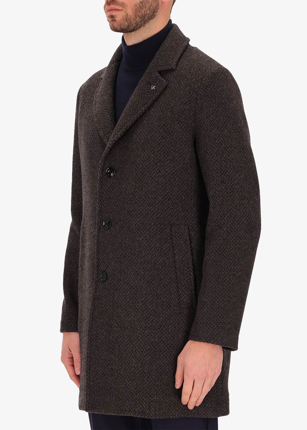 Cappotto Camillo in Lana Bicolore Micro Lisca - Capsule Eco Design Wool Blend12