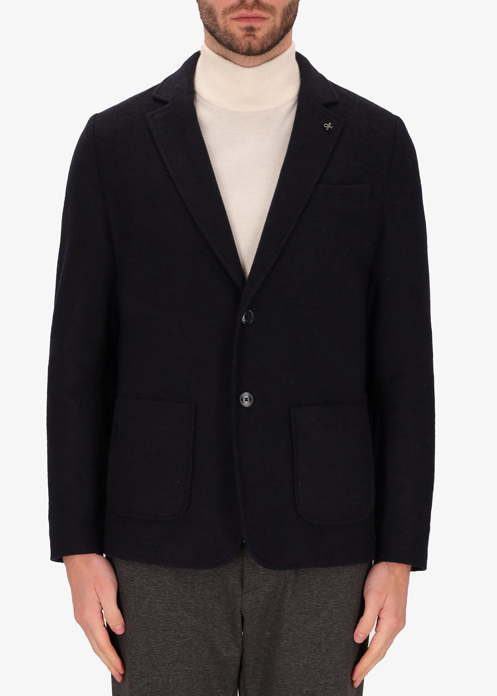 Jacke Isaia aus gekochter Wolle