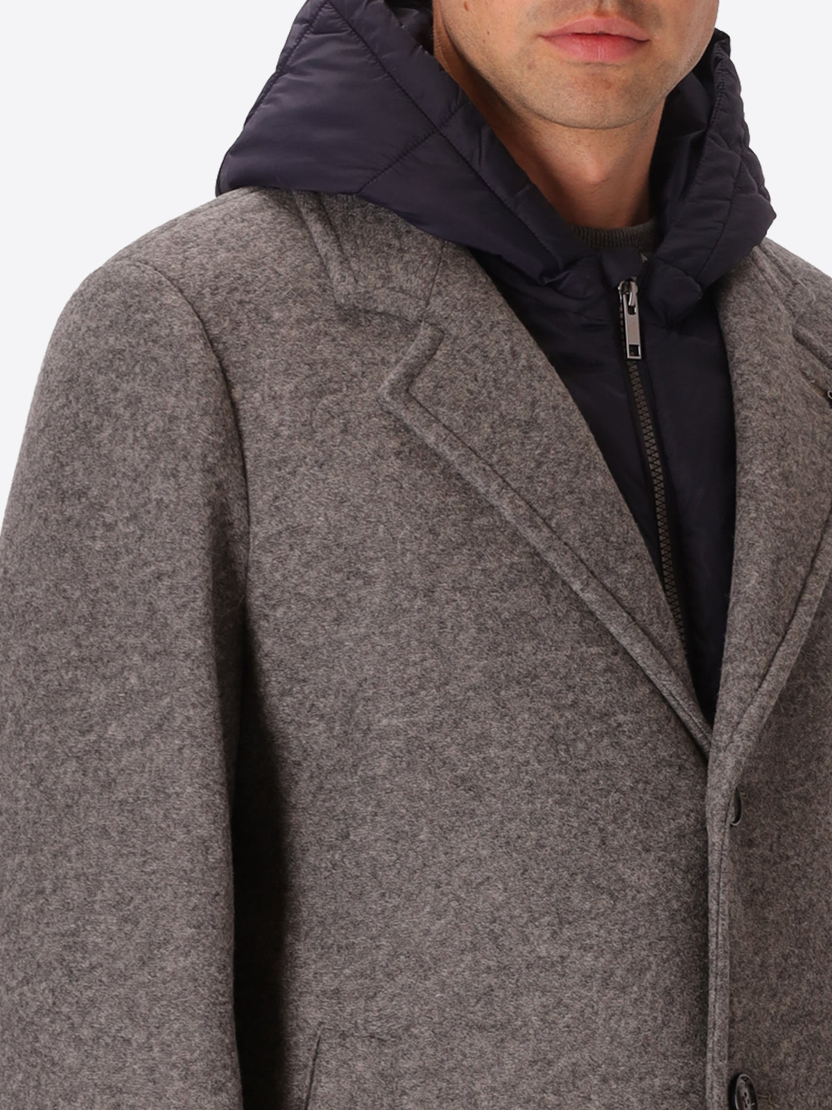 Cappotto Carlos in Lana Cotta con Pettorina Staccabile