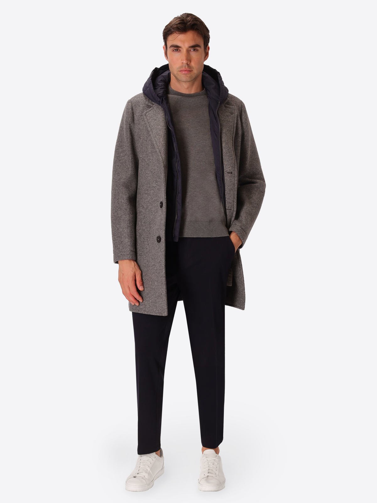 Cappotto Carlos in Lana Cotta con Pettorina Staccabile