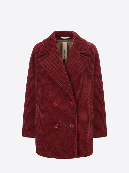 Distretto12 Wine Bonded 500-Wale Corduroy Peacoat Alba - Woman - Product Still Life