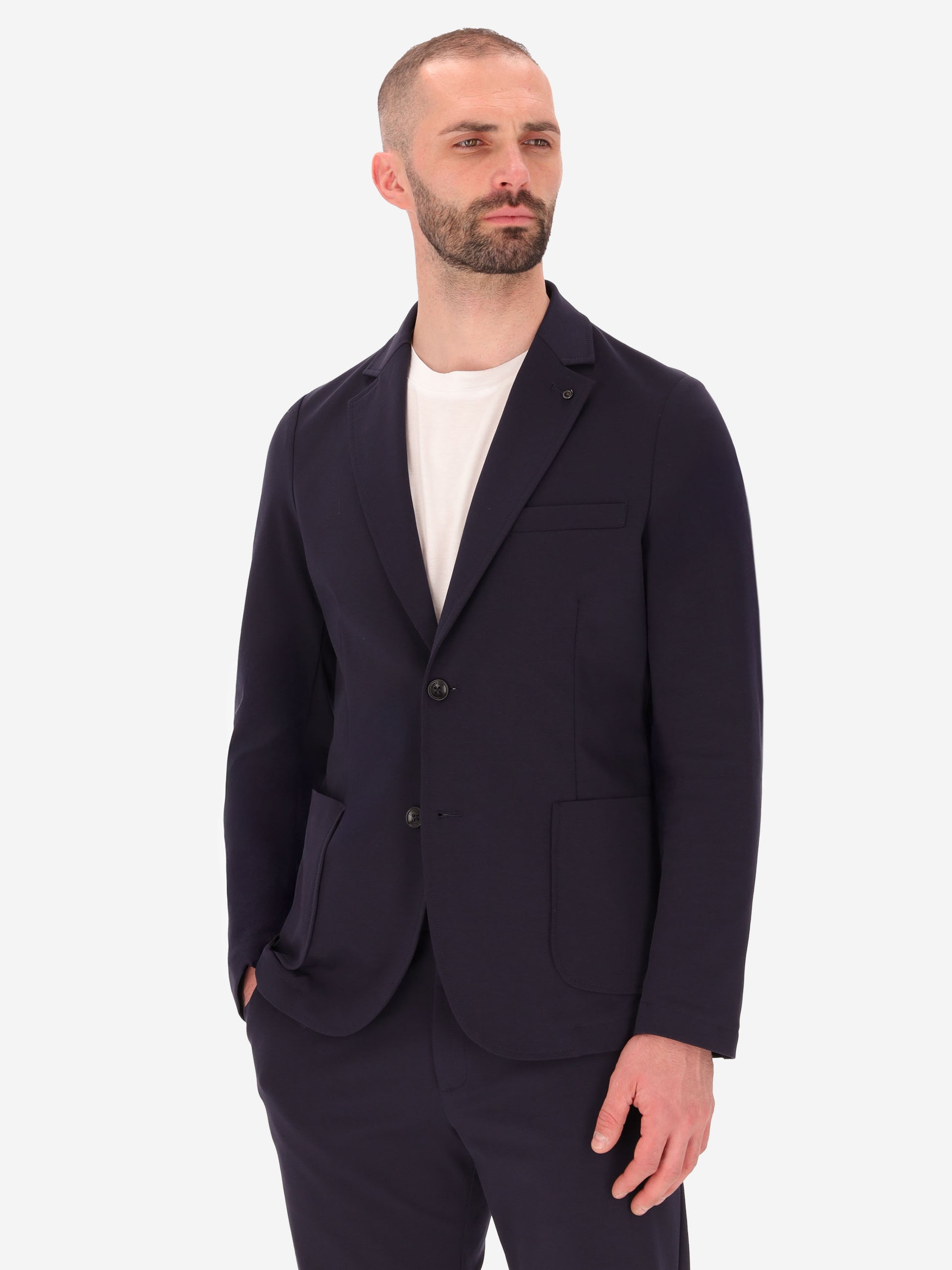 Technical Jacket in Punto Milano Fabric