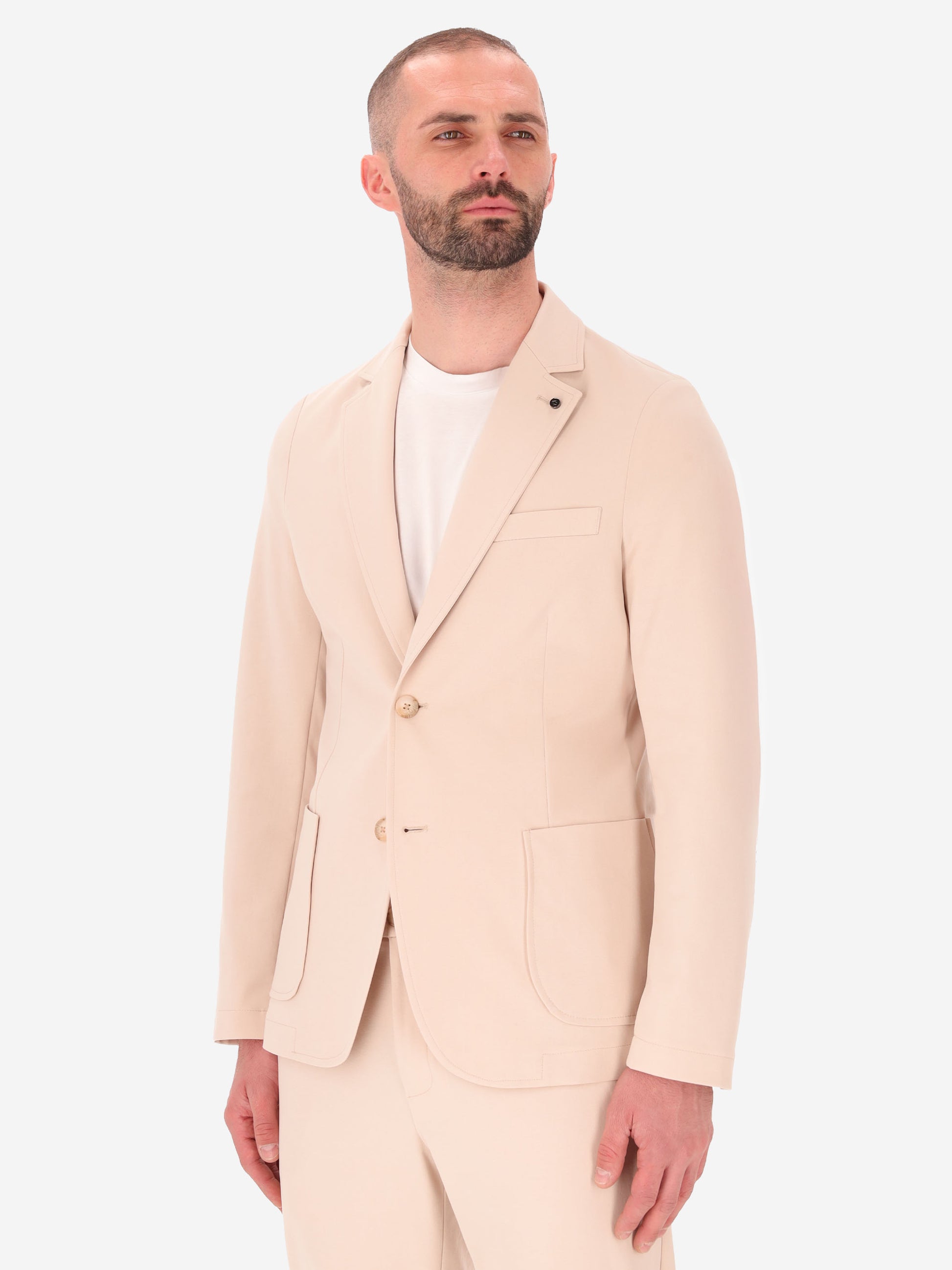 Technical Jacket in Punto Milano Fabric