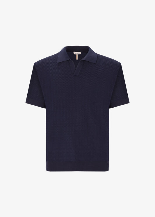 Poloshirt Op Principe aus Baumwoll-Crêpe-Garn