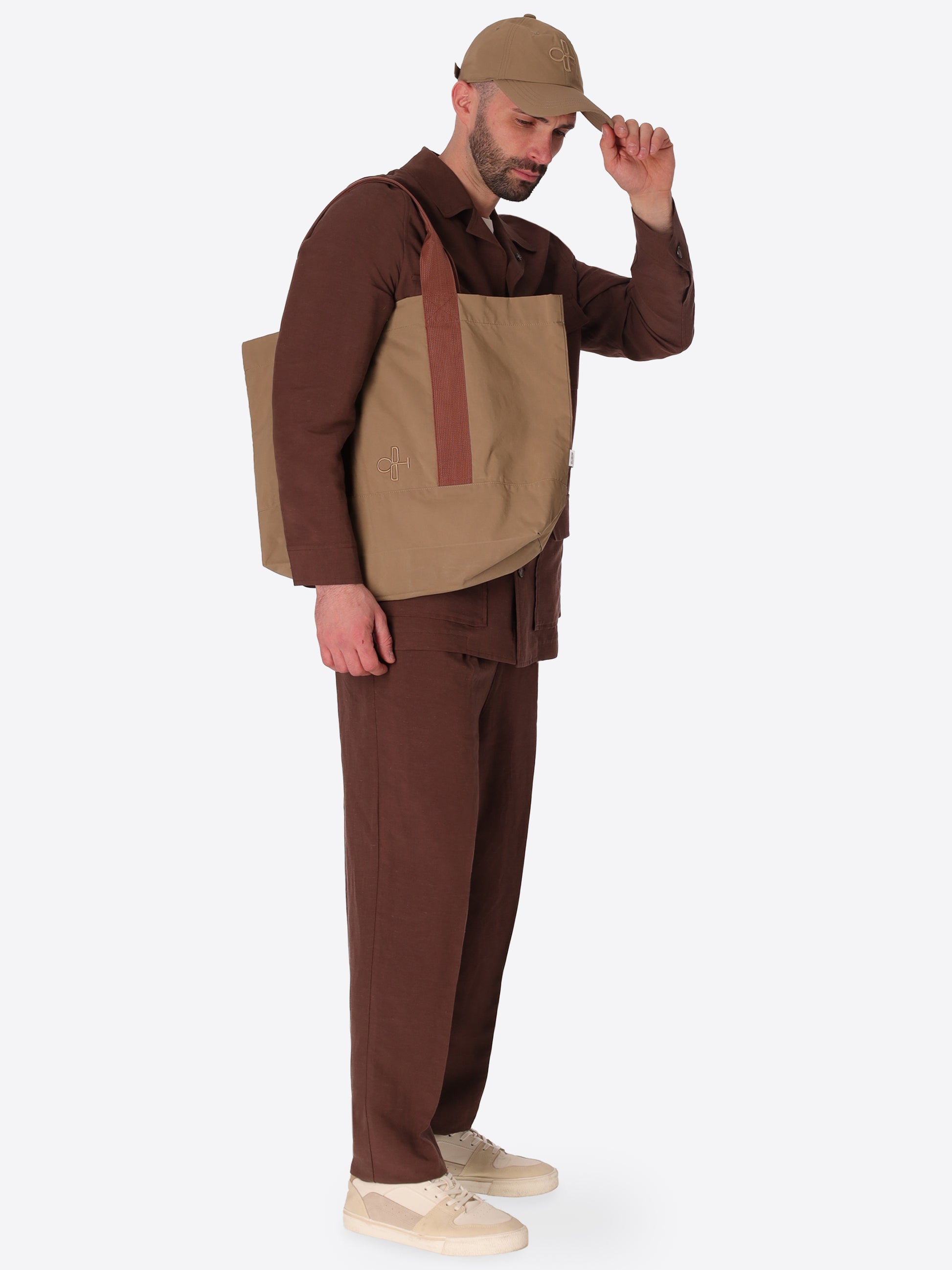 Borsa Herit In Tessuto Tecnico Cotone Nylon Idrorepellente