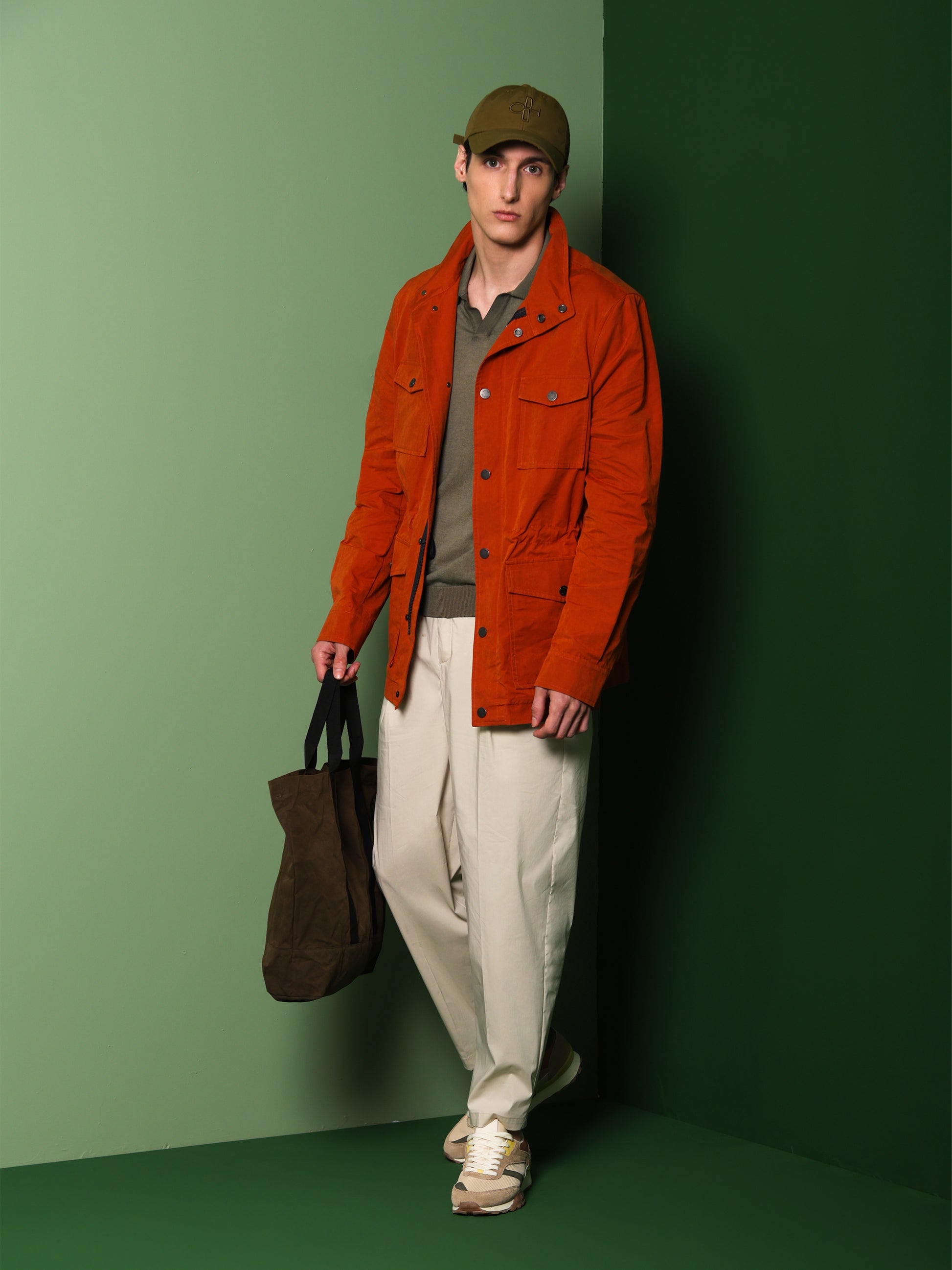 Borsa Herit In Tessuto Tecnico Cotone Nylon Idrorepellente