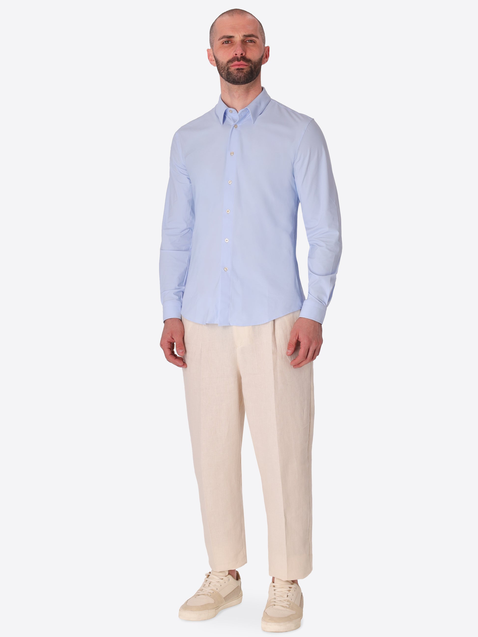 Shirt Tevo In Technical Stretch Jersey Breathable Fabric