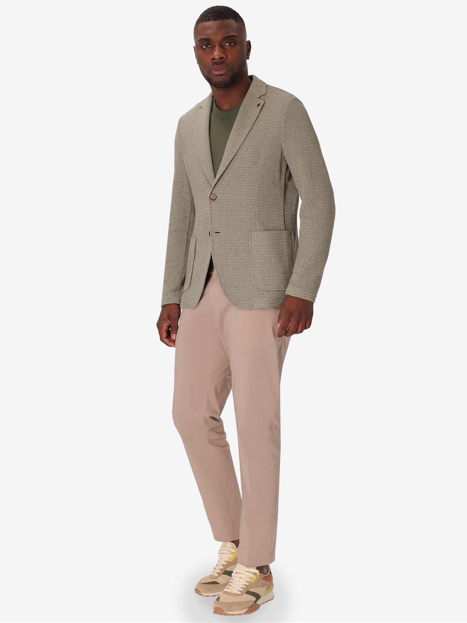 Jacket Regi In Melange Jersey Knit Stretch Fabric - Icon