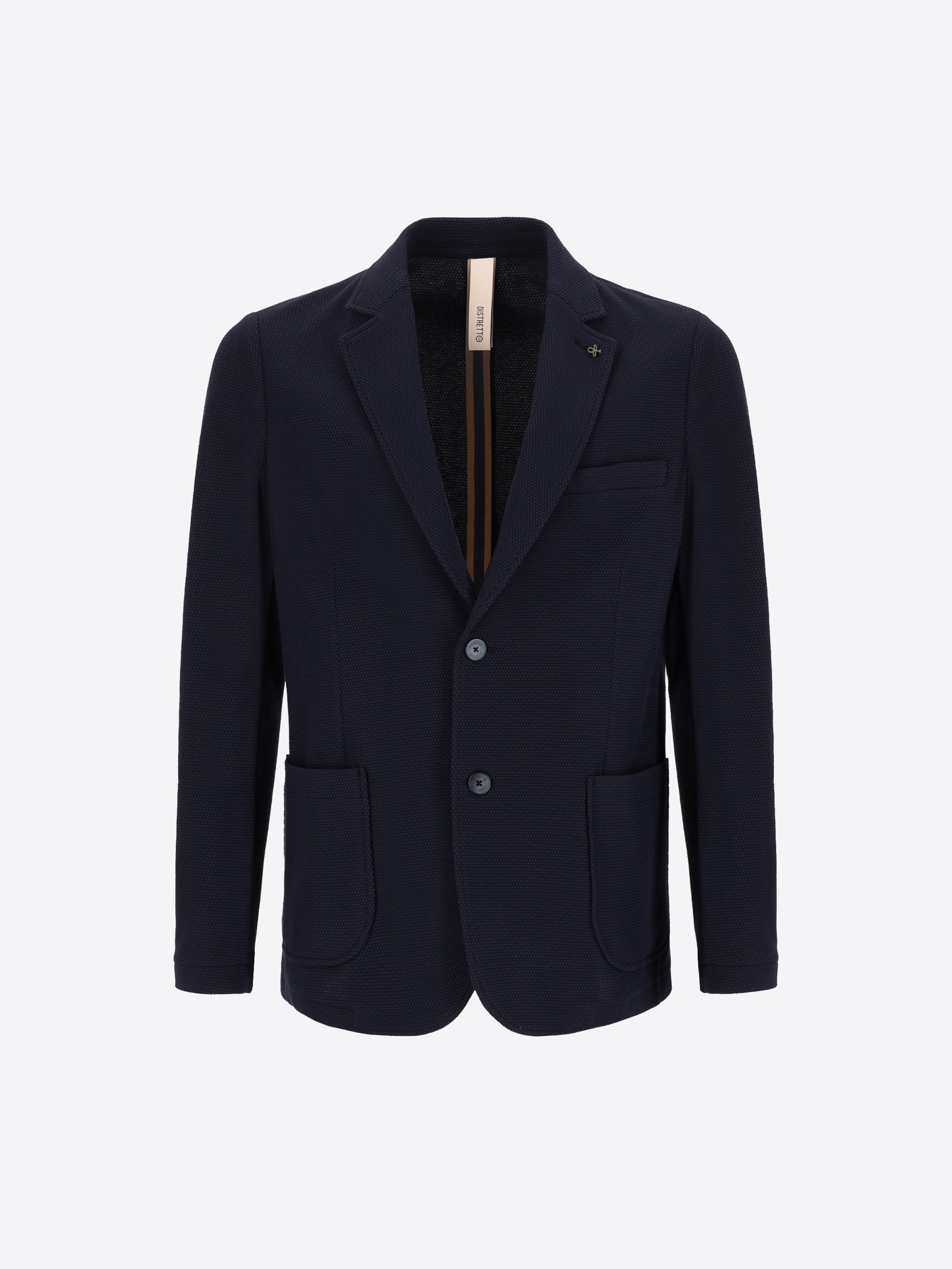 Jacket Clay In Textured Tone-On-Tone Dot Stretch Fabric