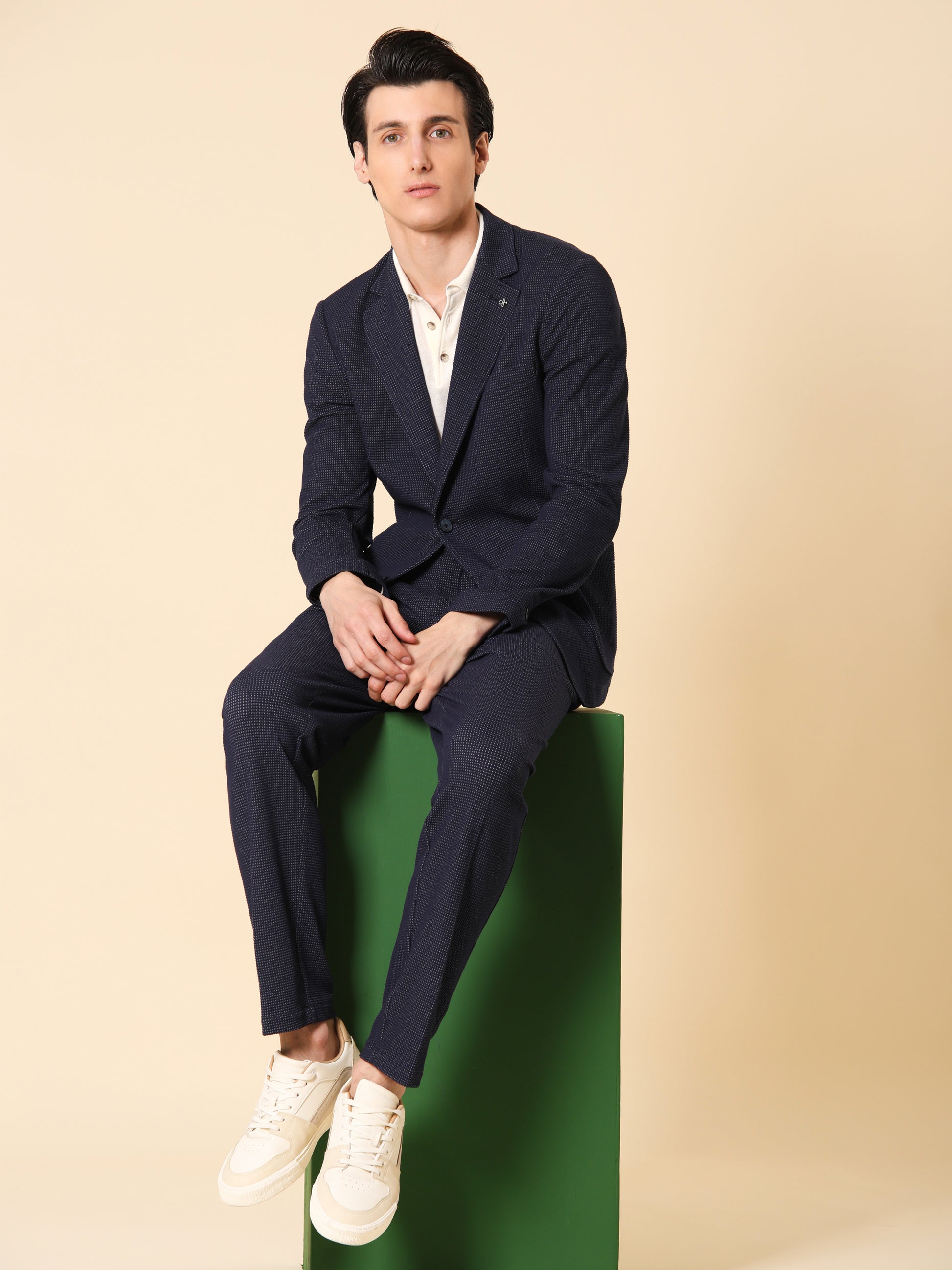 Jacket Conte In Structured Jersey Super-Comfort Fabric