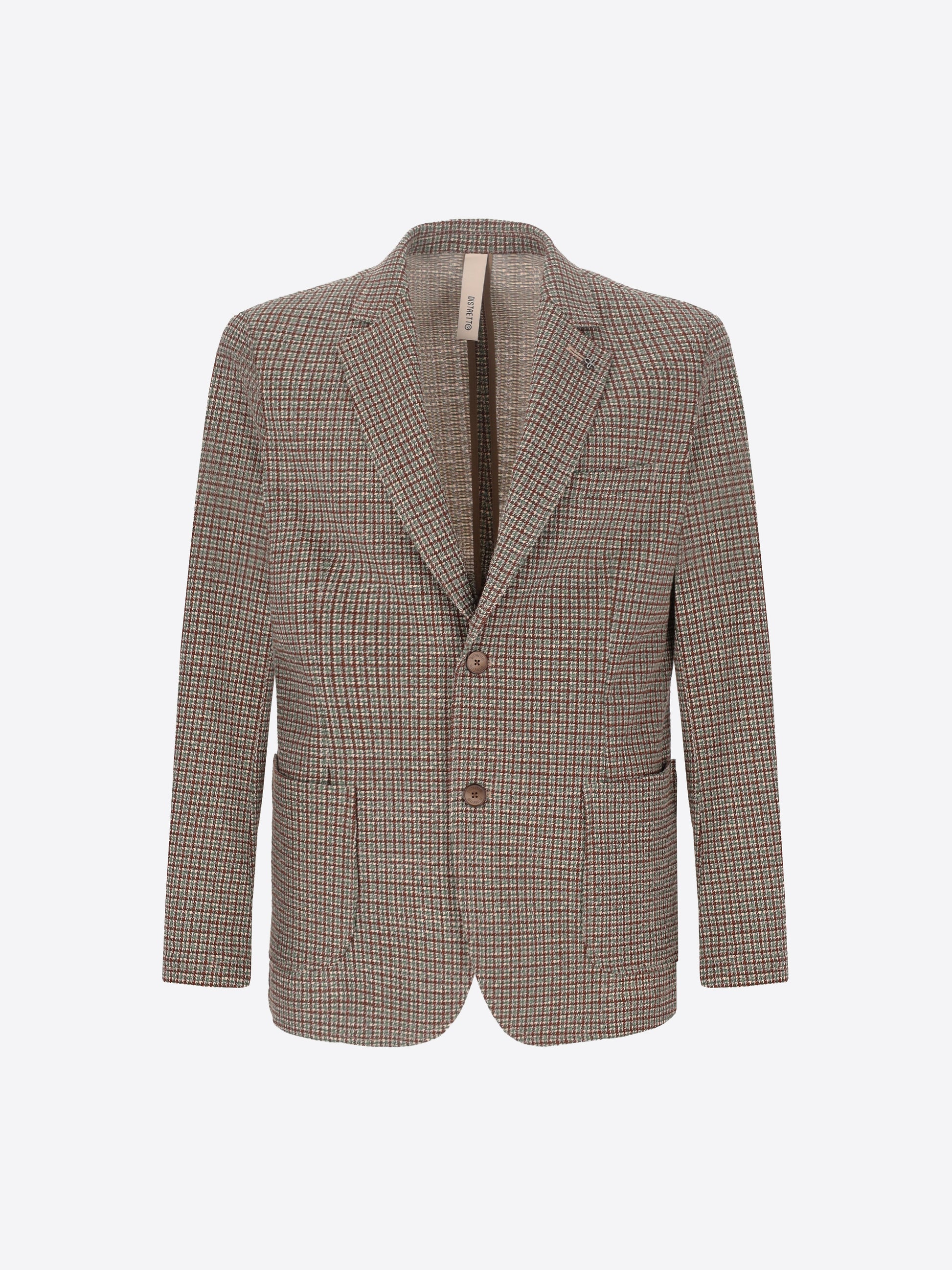 Jacket Cosmo In Micro-Textured Stretch Fabric With Regimental Print