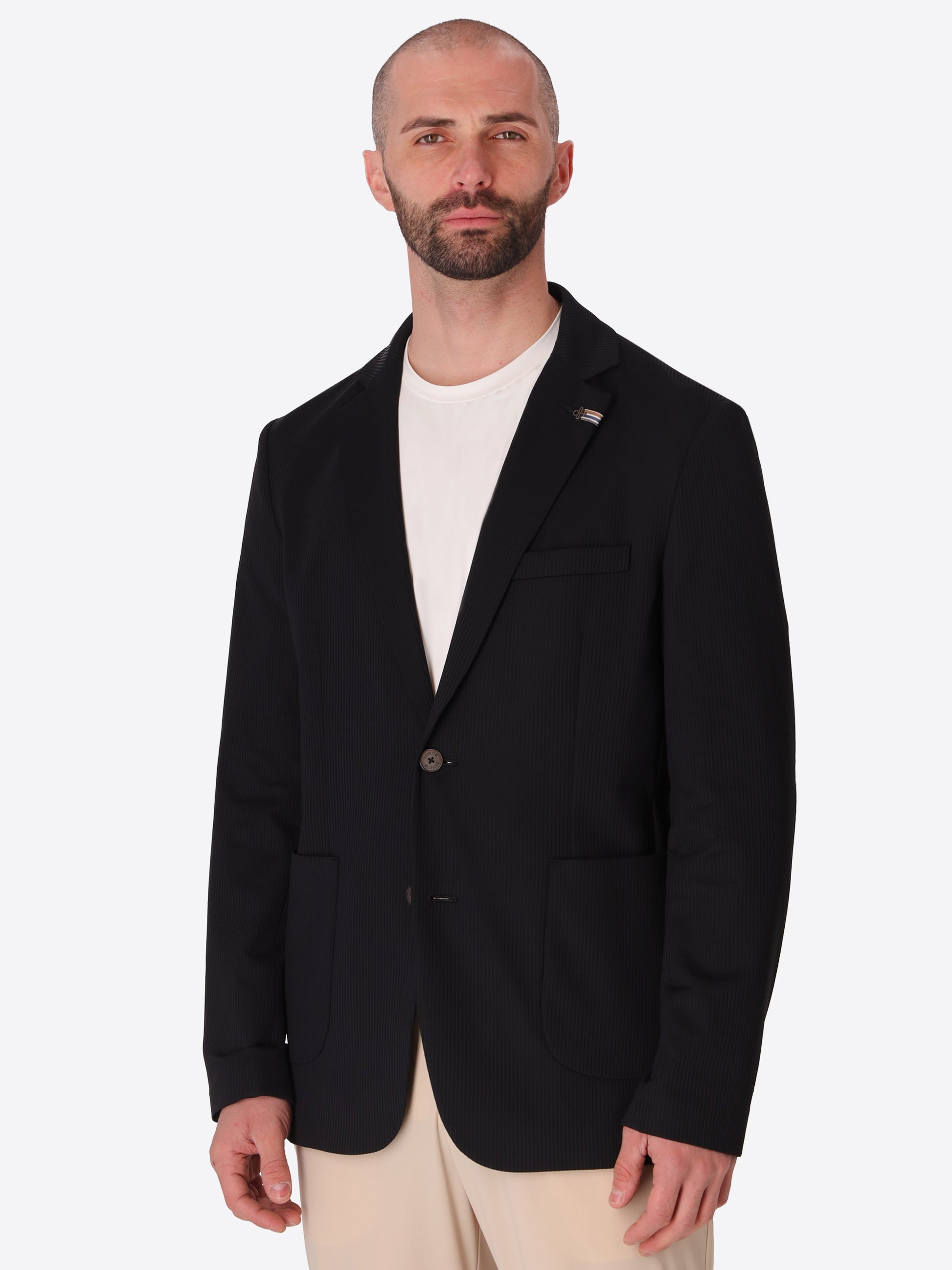 High-Perform12 Jacke Leccio Aus Technischem Stretchgewebe Mit Reliefstreifen