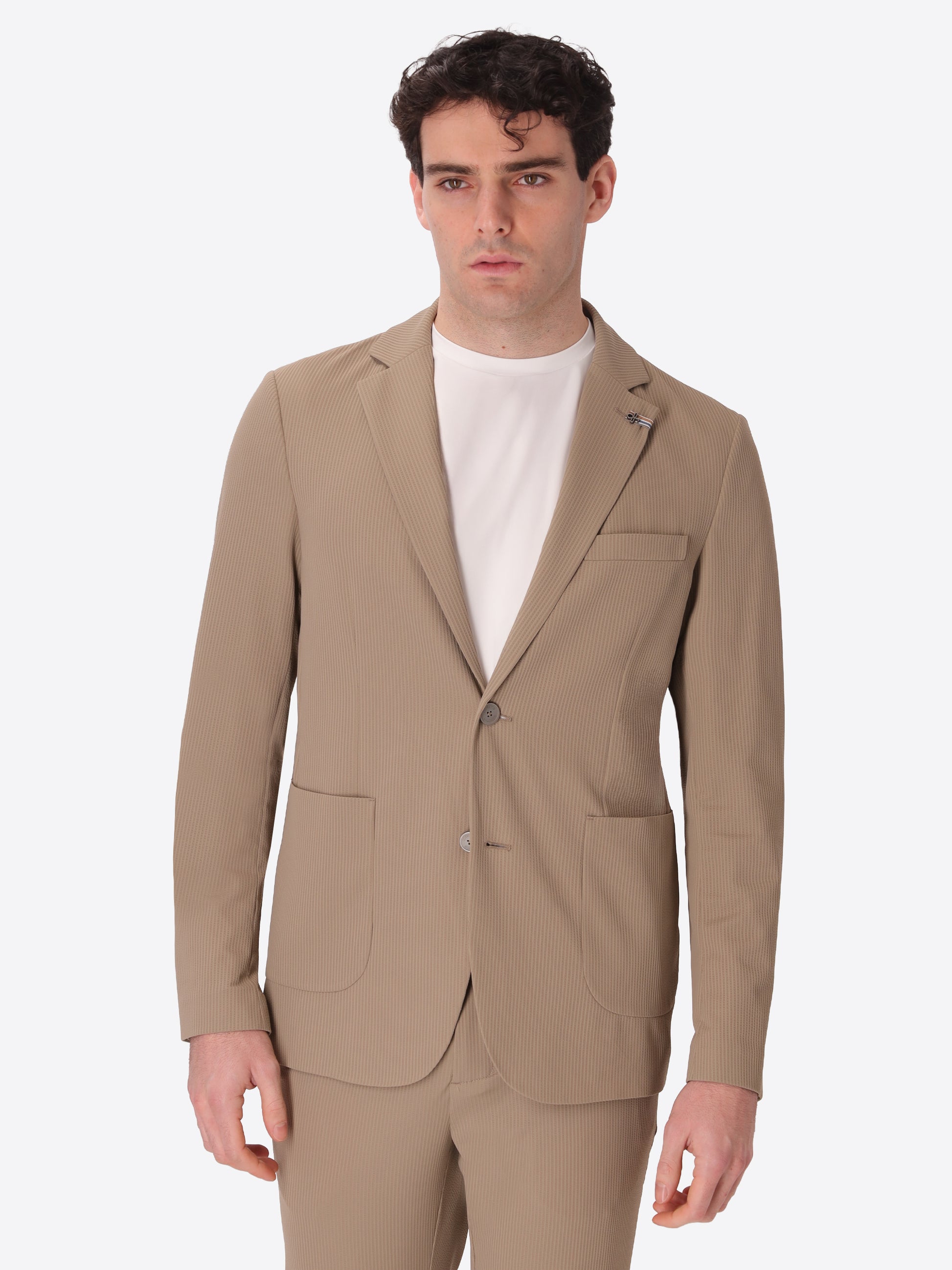 High-Perform12 Jacke Leccio Aus Technischem Stretchgewebe Mit Reliefstreifen