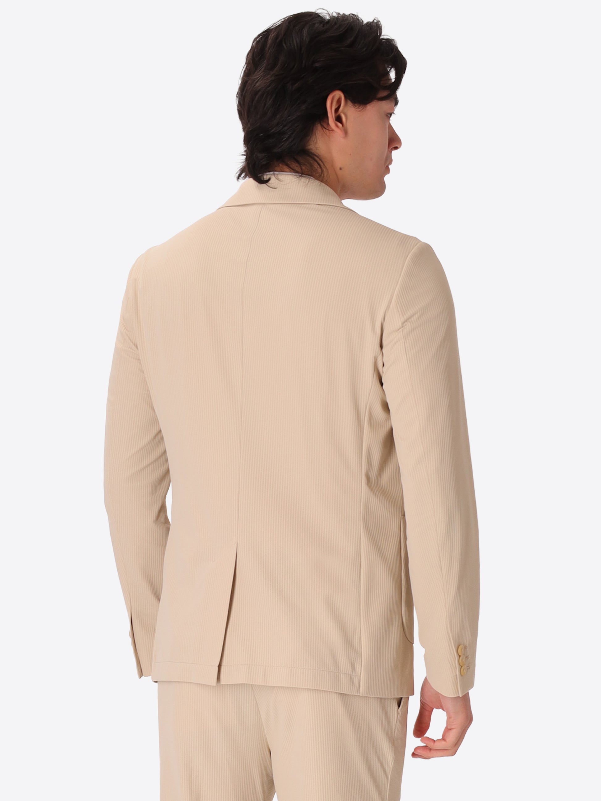 Giacca High-Perform12 Leccio In Tessuto Tecnico Stretch Con Righe A Rilievo