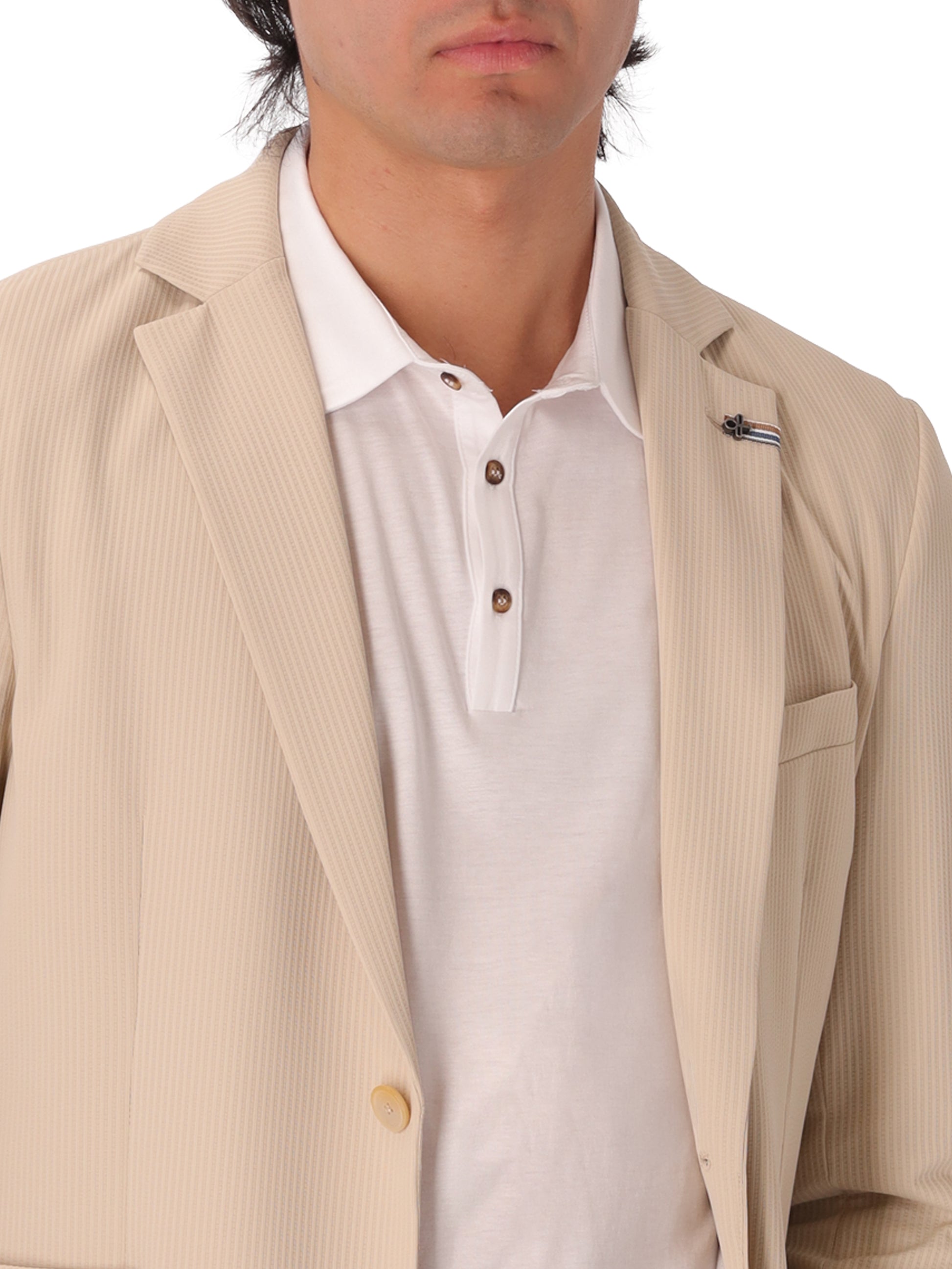 Giacca High-Perform12 Leccio In Tessuto Tecnico Stretch Con Righe A Rilievo