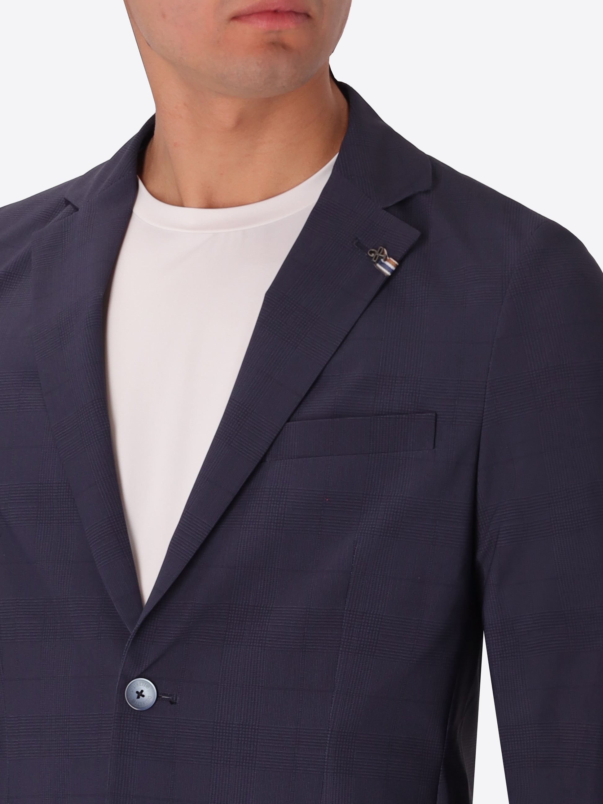 High-Perform12 Jacket Quercia In Technical Active Stretch Prince Of Wales Fabric