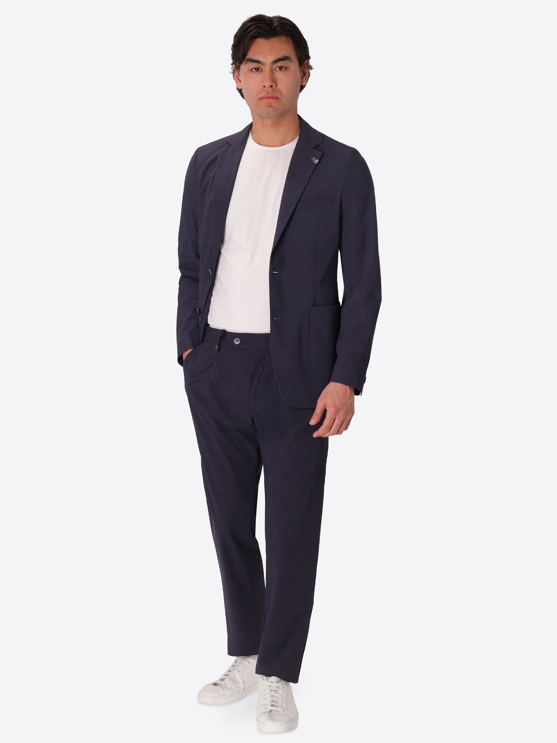 High-Perform12 Jacket Quercia In Technical Active Stretch Prince Of Wales Fabric