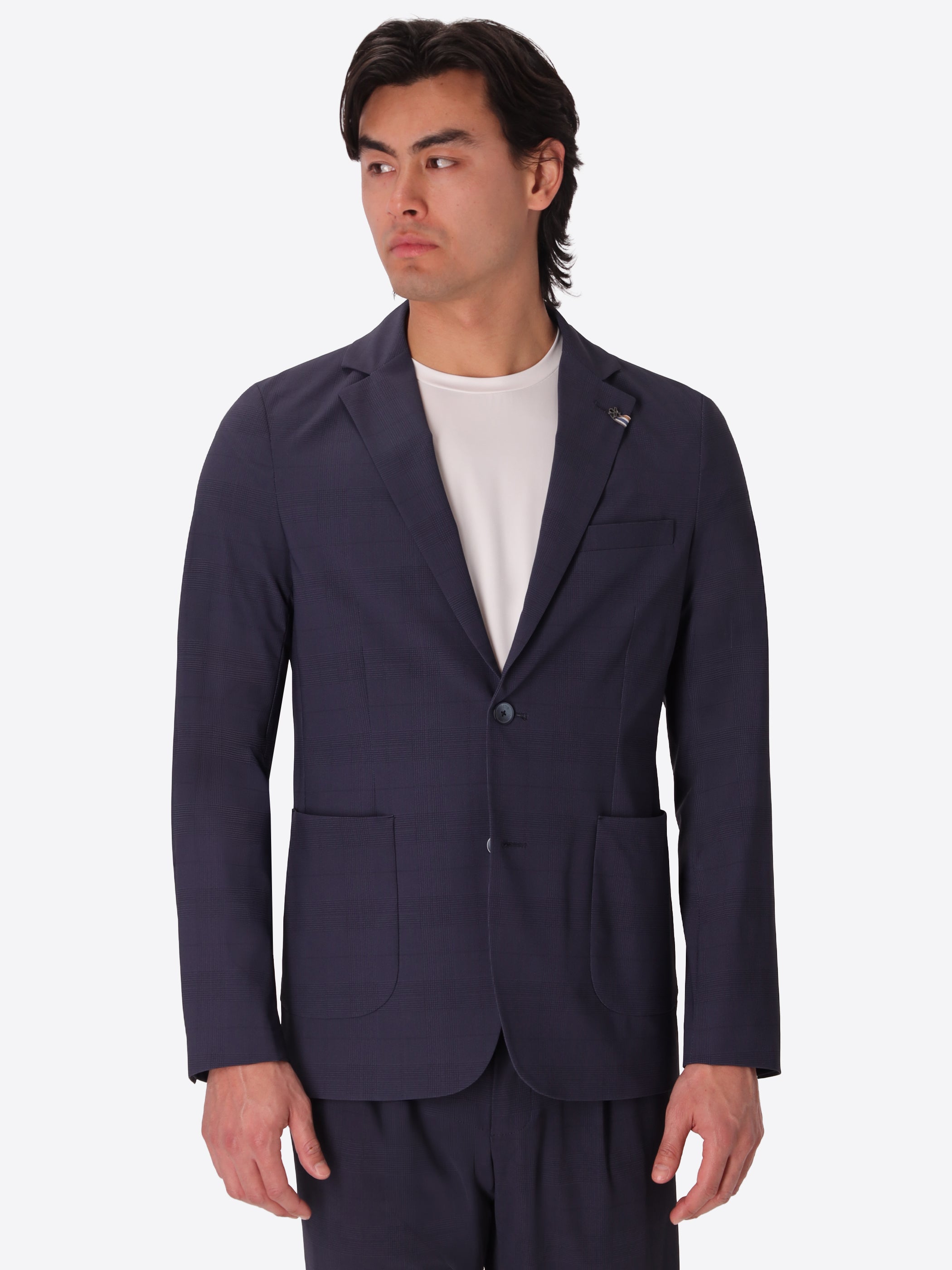 High-Perform12 Jacket Quercia In Technical Active Stretch Prince Of Wales Fabric