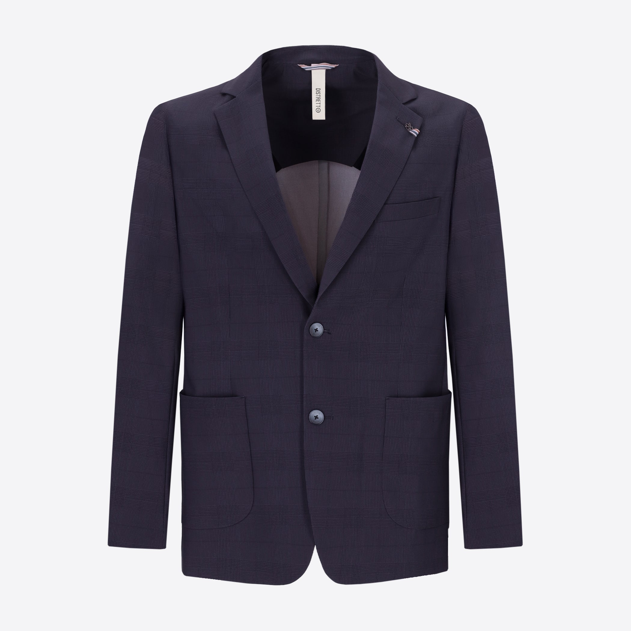 High-Perform12 Jacket Quercia In Technical Active Stretch Prince Of Wales Fabric