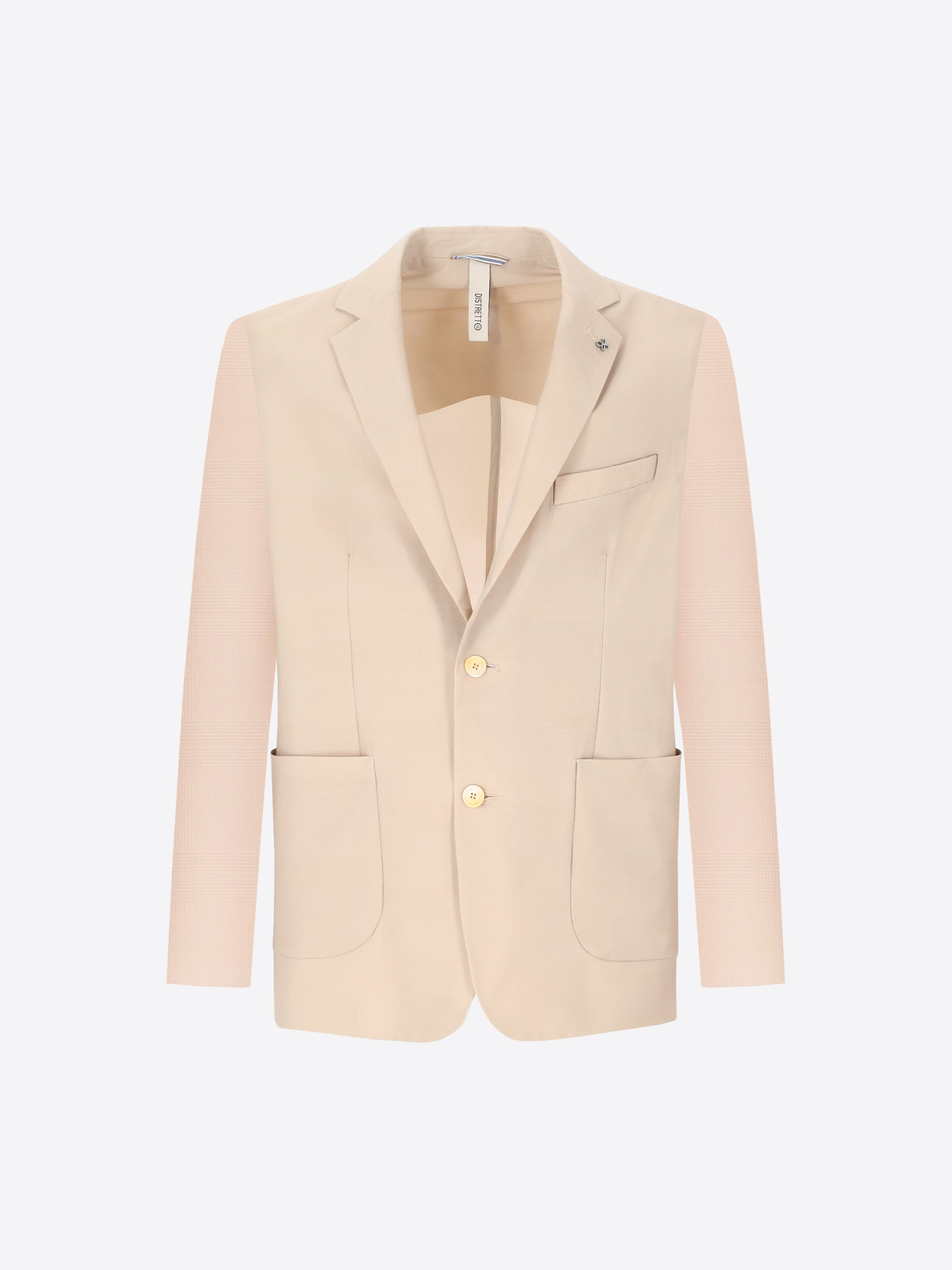 High-Perform12 Quercia Suit Travertine In Technical Active Stretch Prince of Wales Fabric