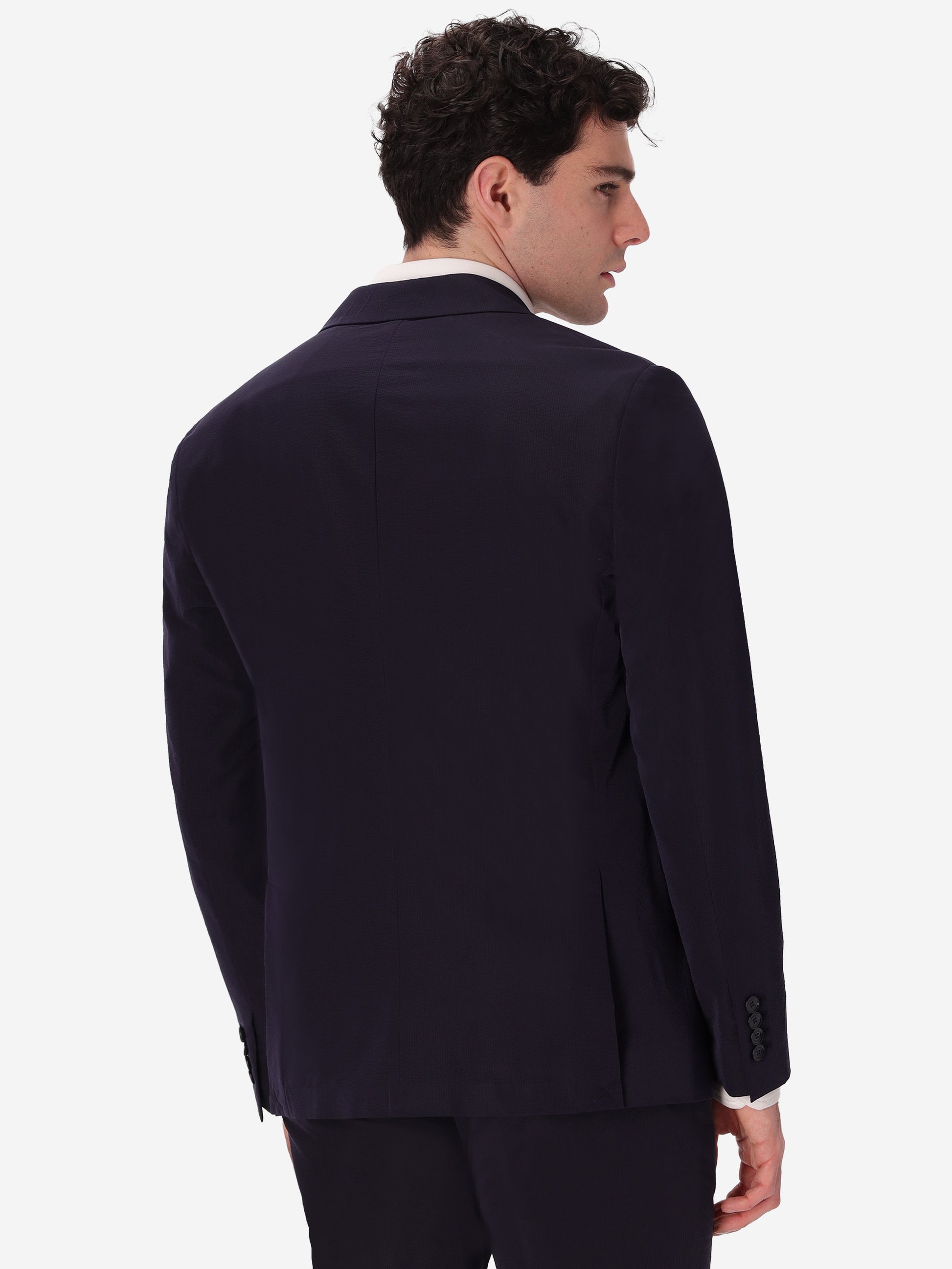 Semi-Tailored Jacket Arezzo In Super-Comfort Embossed Fine Stripe Fabric