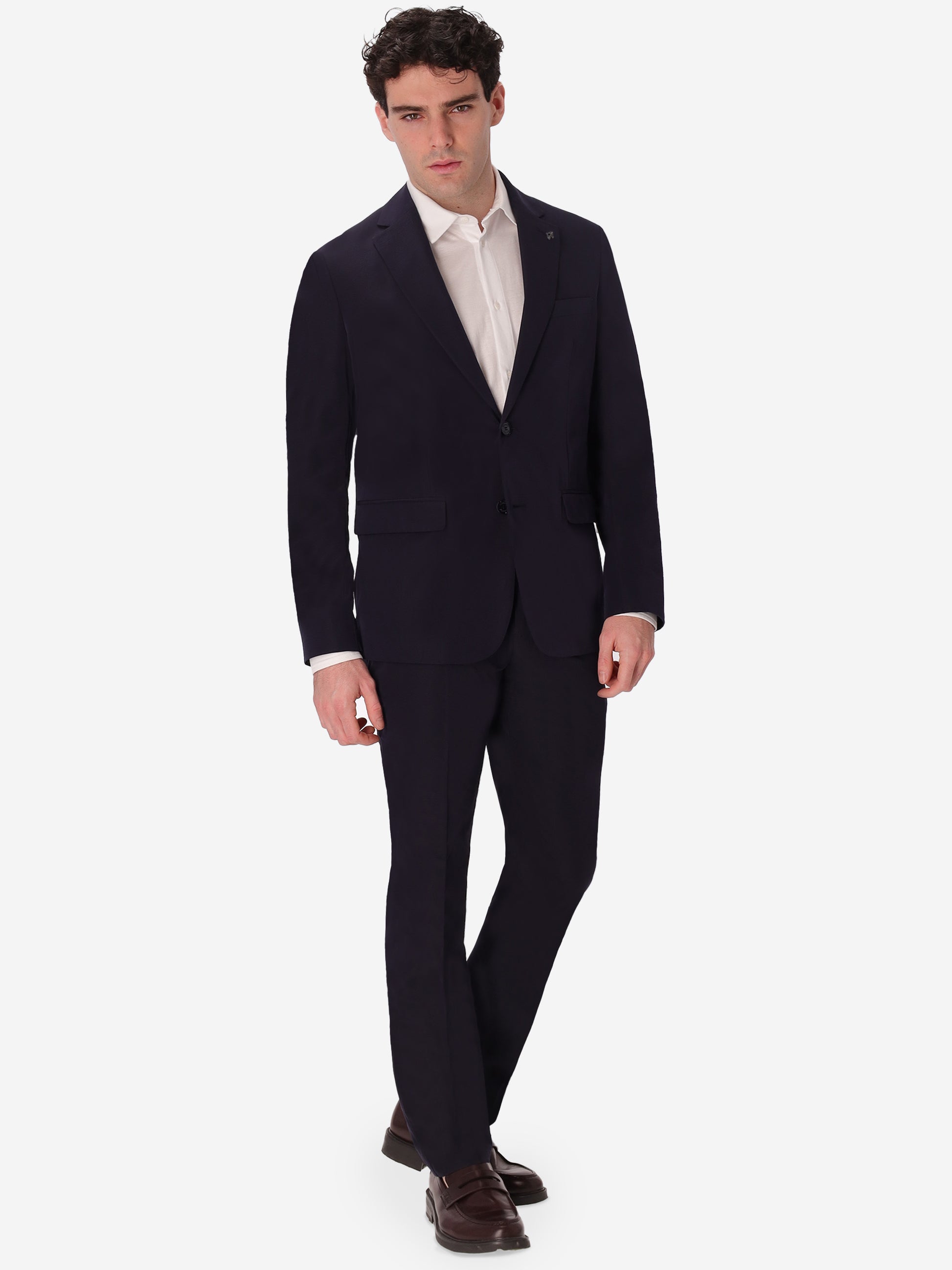 Semi-Tailored Jacket Arezzo In Super-Comfort Embossed Fine Stripe Fabric
