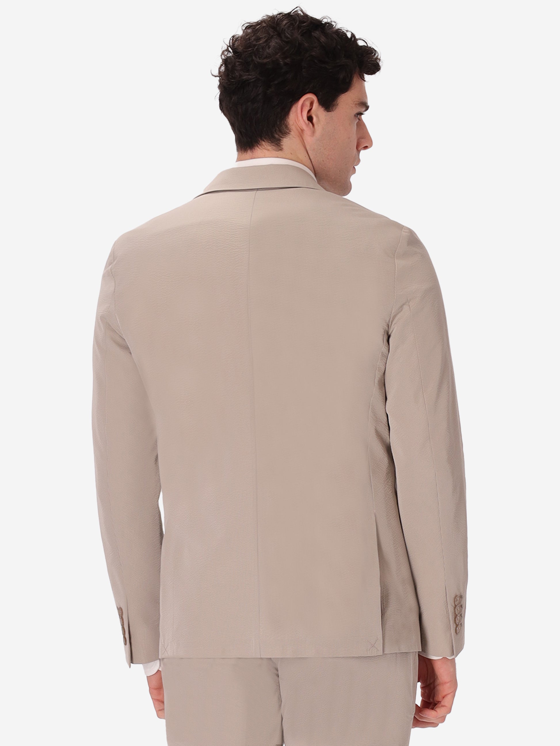 Semi-Tailored Jacket Arezzo In Super-Comfort Embossed Fine Stripe Fabric