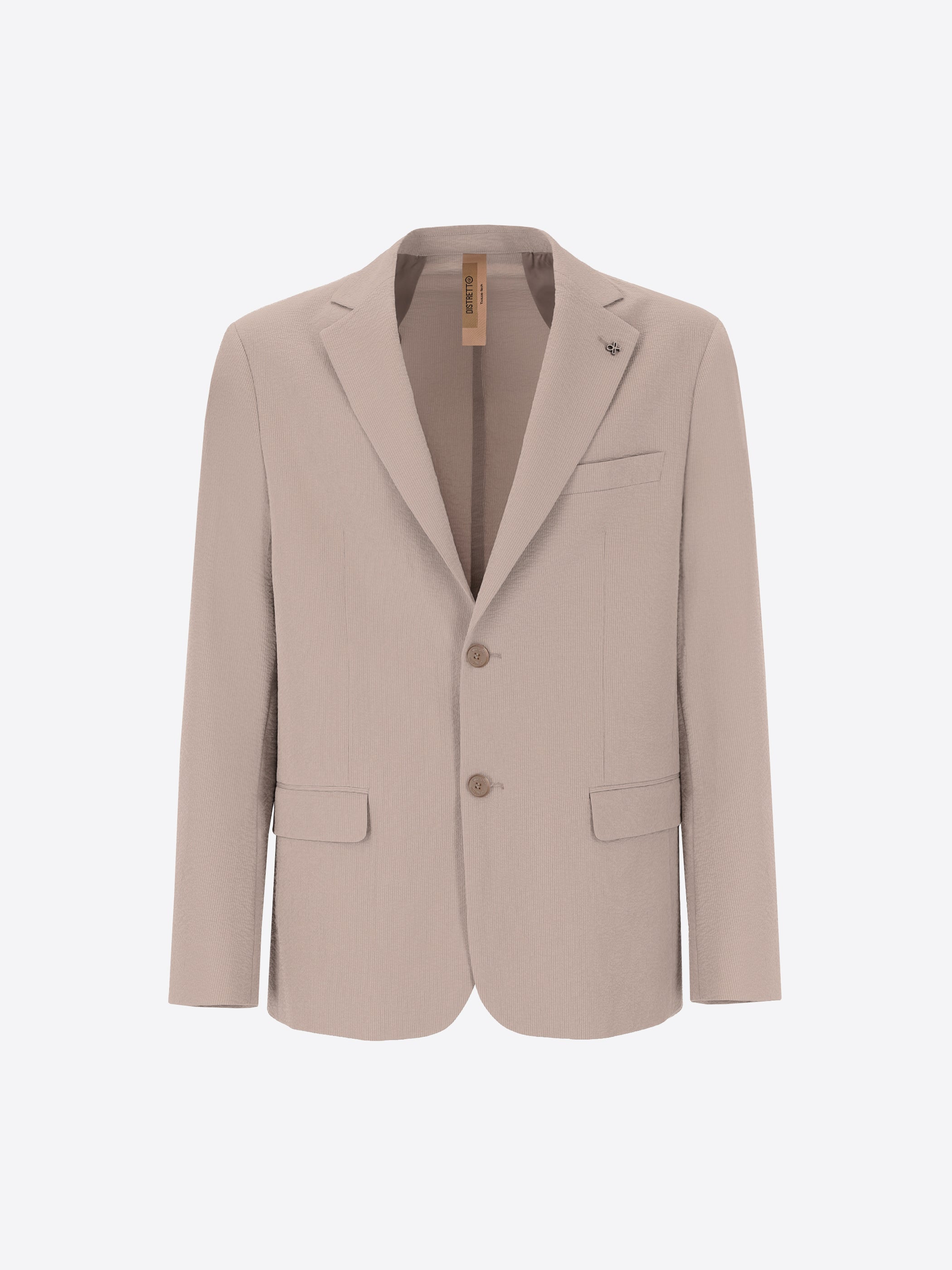 Light Grey Suit Arezzo In Super-Comfort Embossed Fine Stripe Fabric