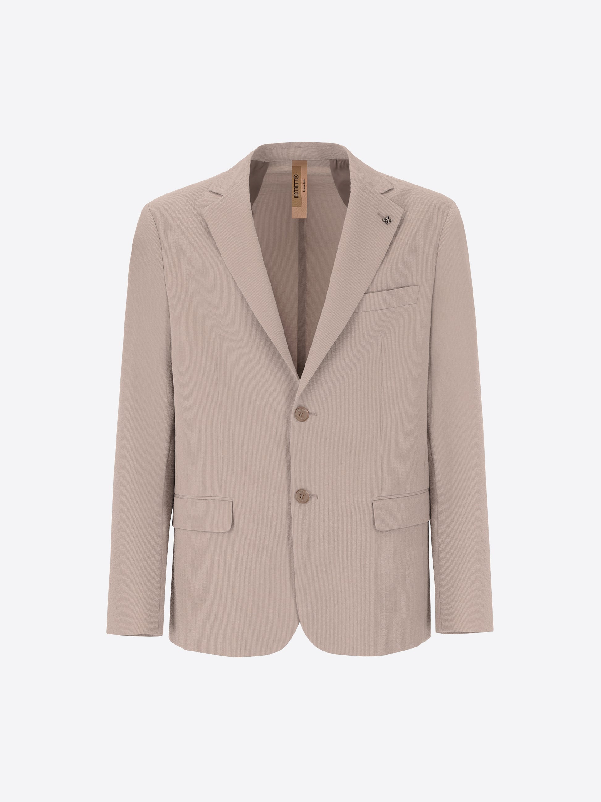 Light Grey Suit Arezzo In Super-Comfort Embossed Fine Stripe Fabric