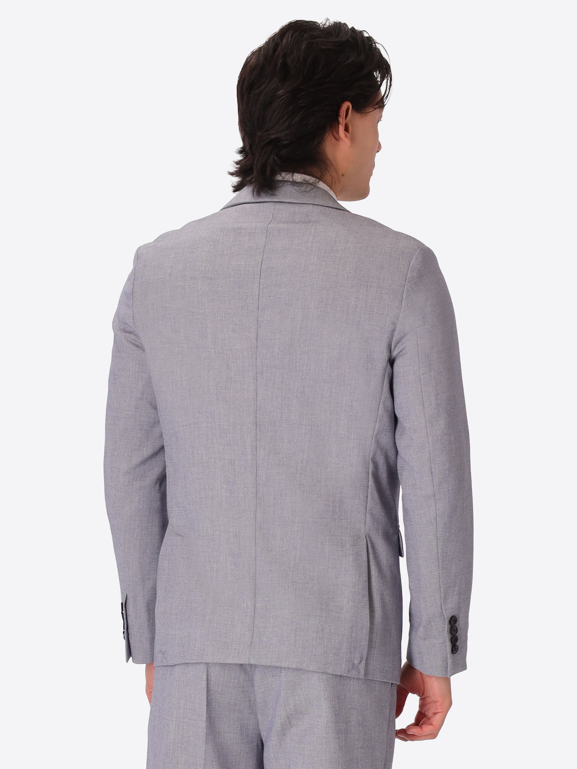 Blue Suit Acanto In Melange Viscose-Blend Fabric