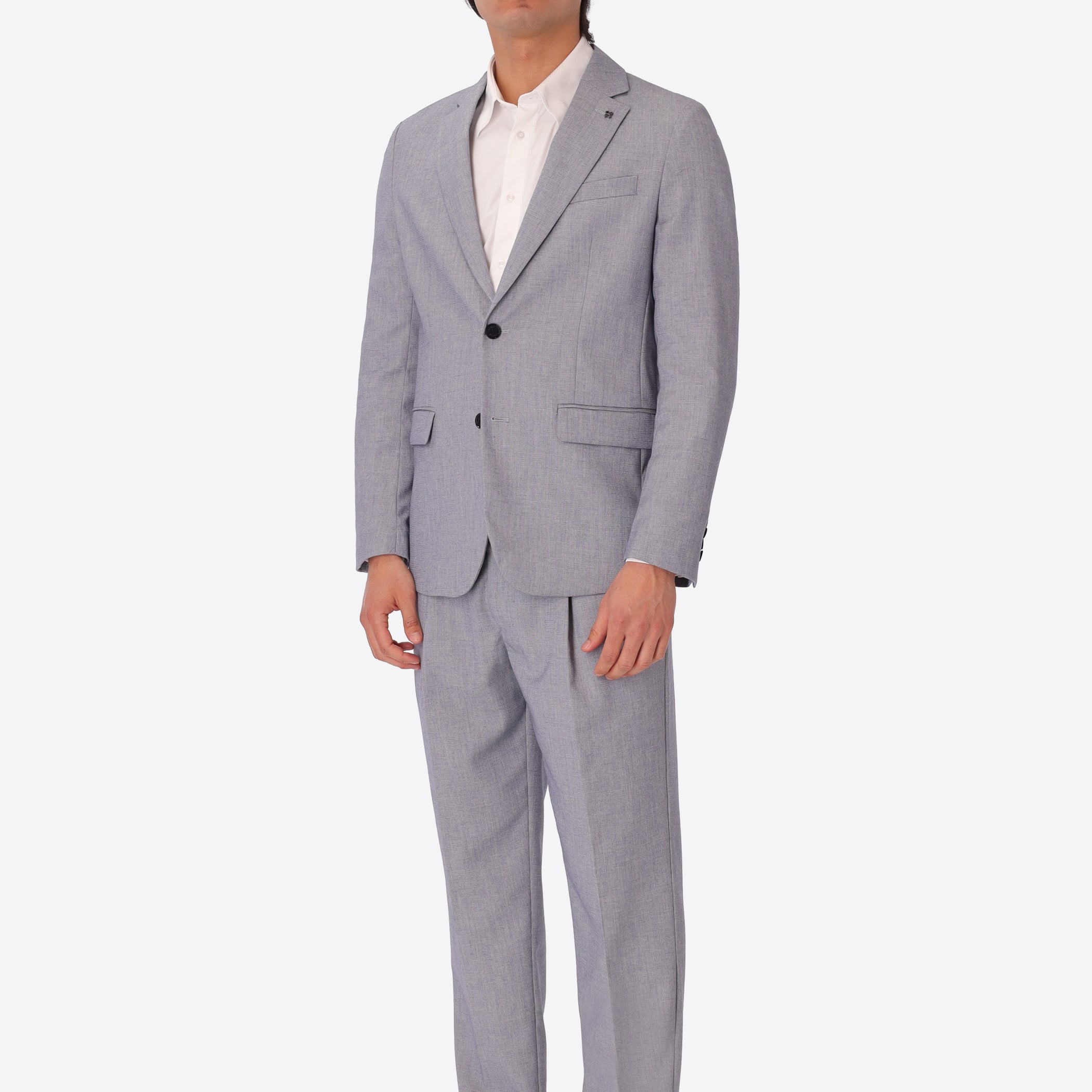 Blue Suit Acanto In Melange Viscose-Blend Fabric