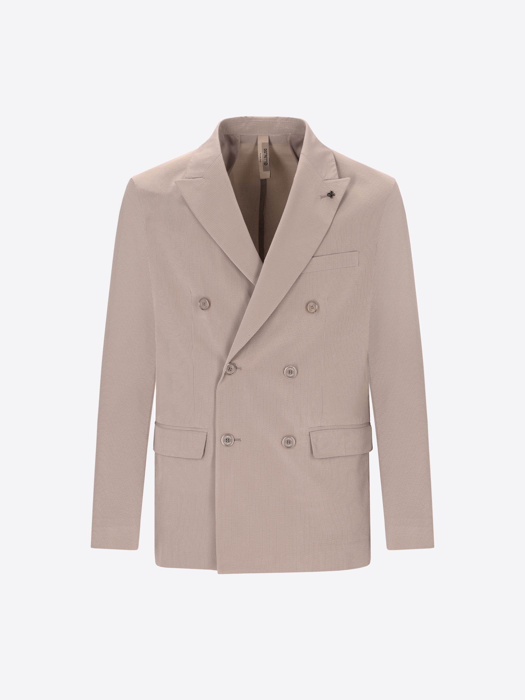 Suit Arezzo Light Grey In Super-Comfort Embossed Fine Stripe Fabric