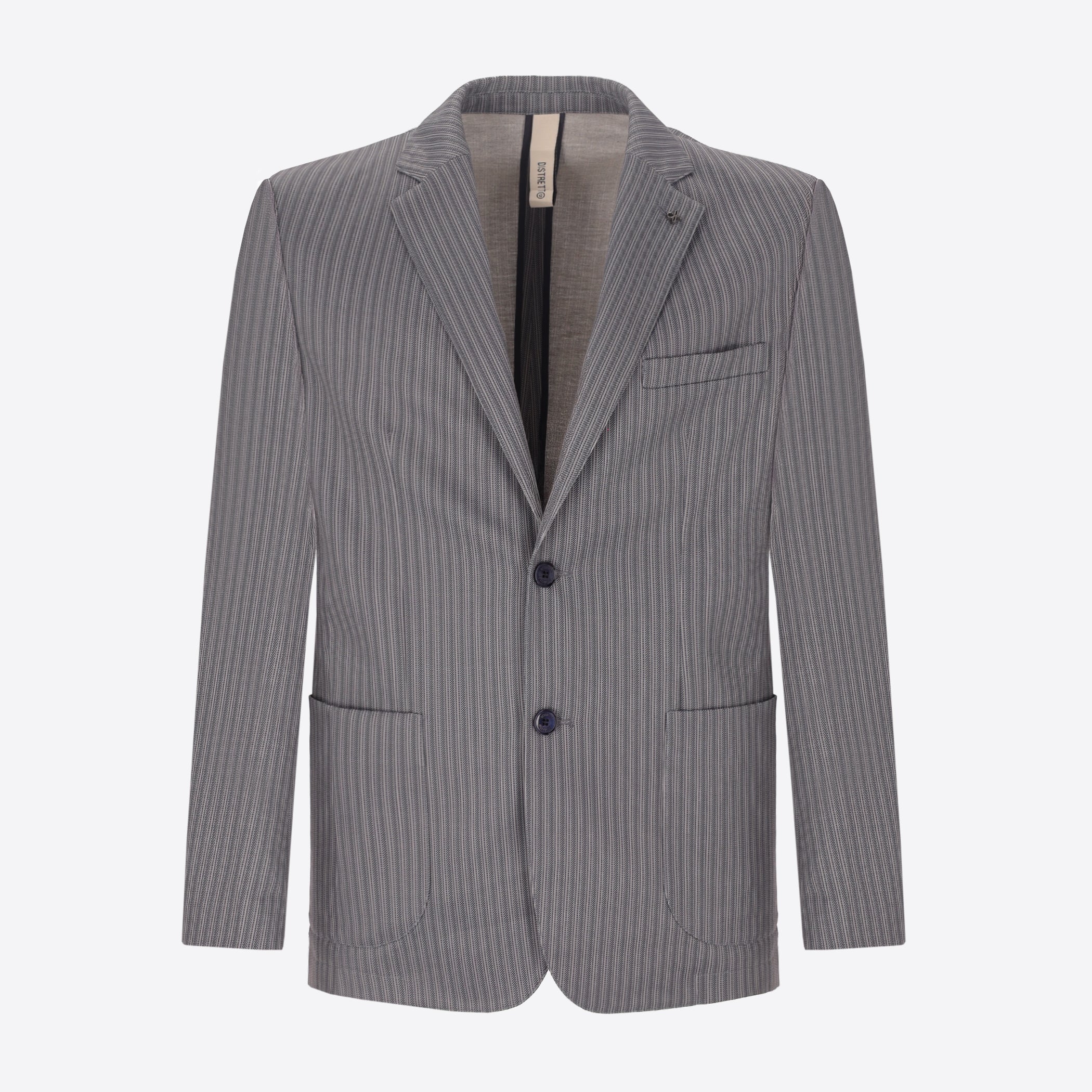 Jacket Prugnolo In Technical Jersey Stripe Print Fabric