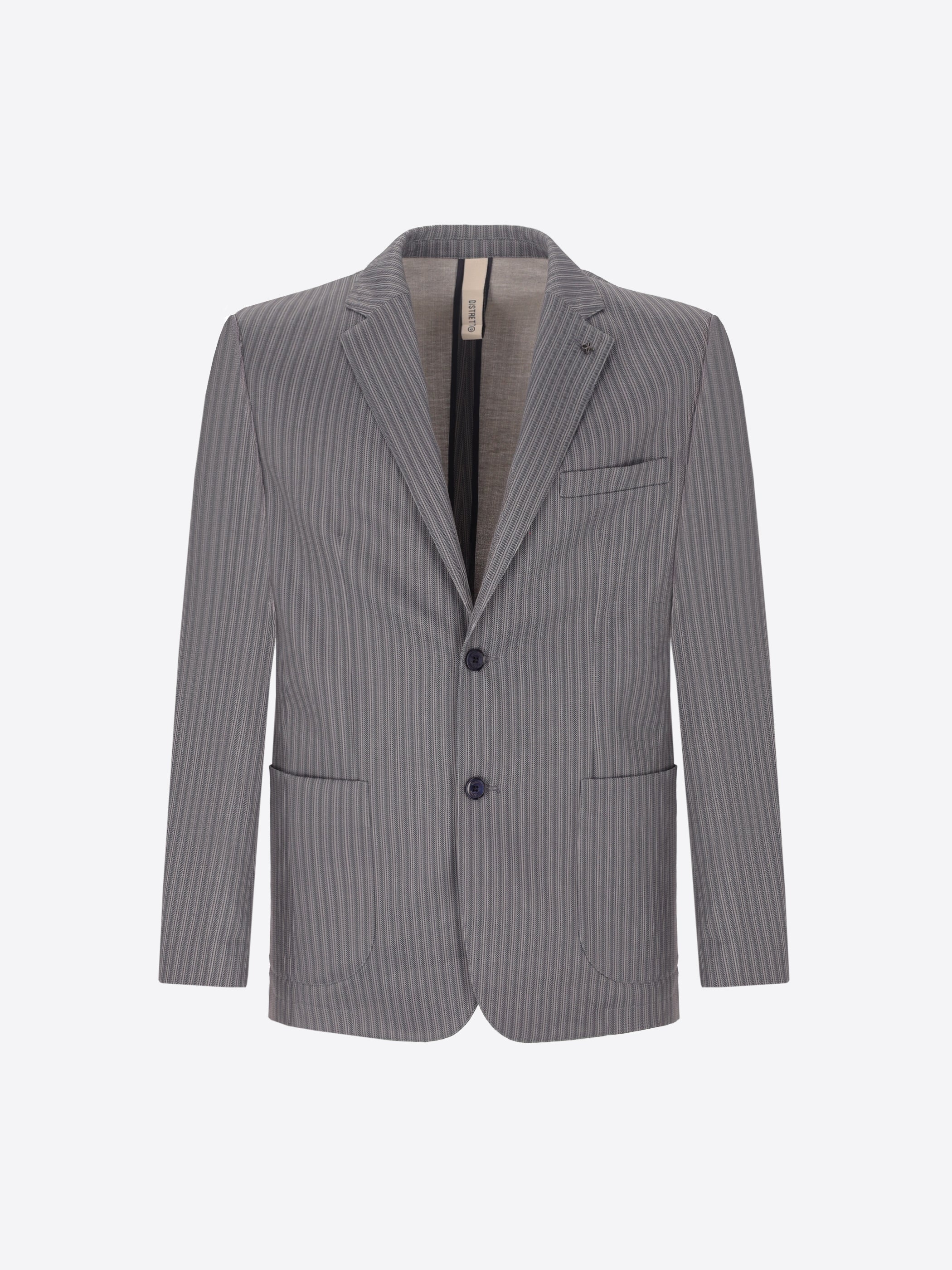 Jacket Prugnolo In Technical Jersey Stripe Print Fabric