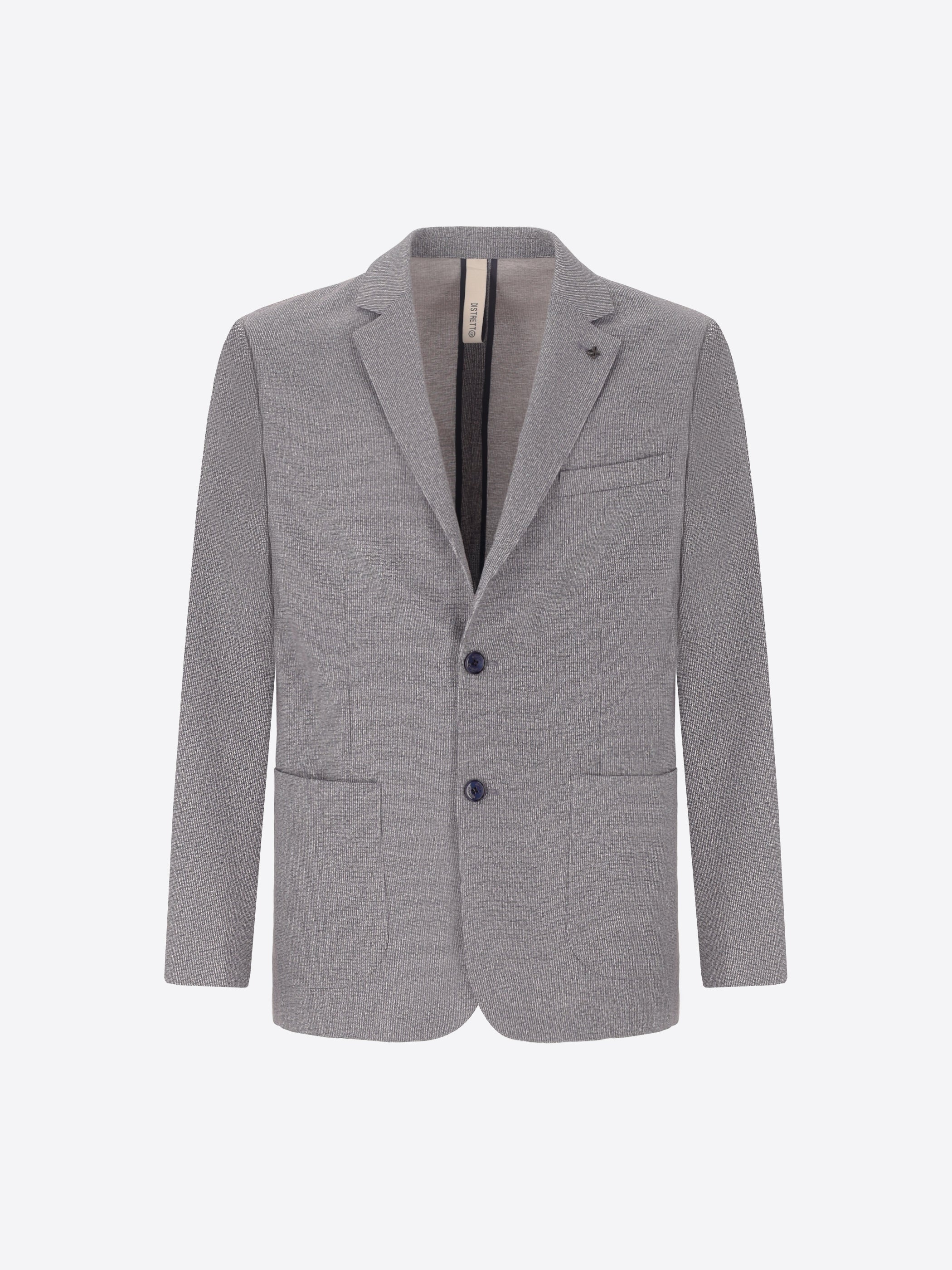 Blue Prezzemolo Suit In Technical Jersey Gauze Texture Print Fabric