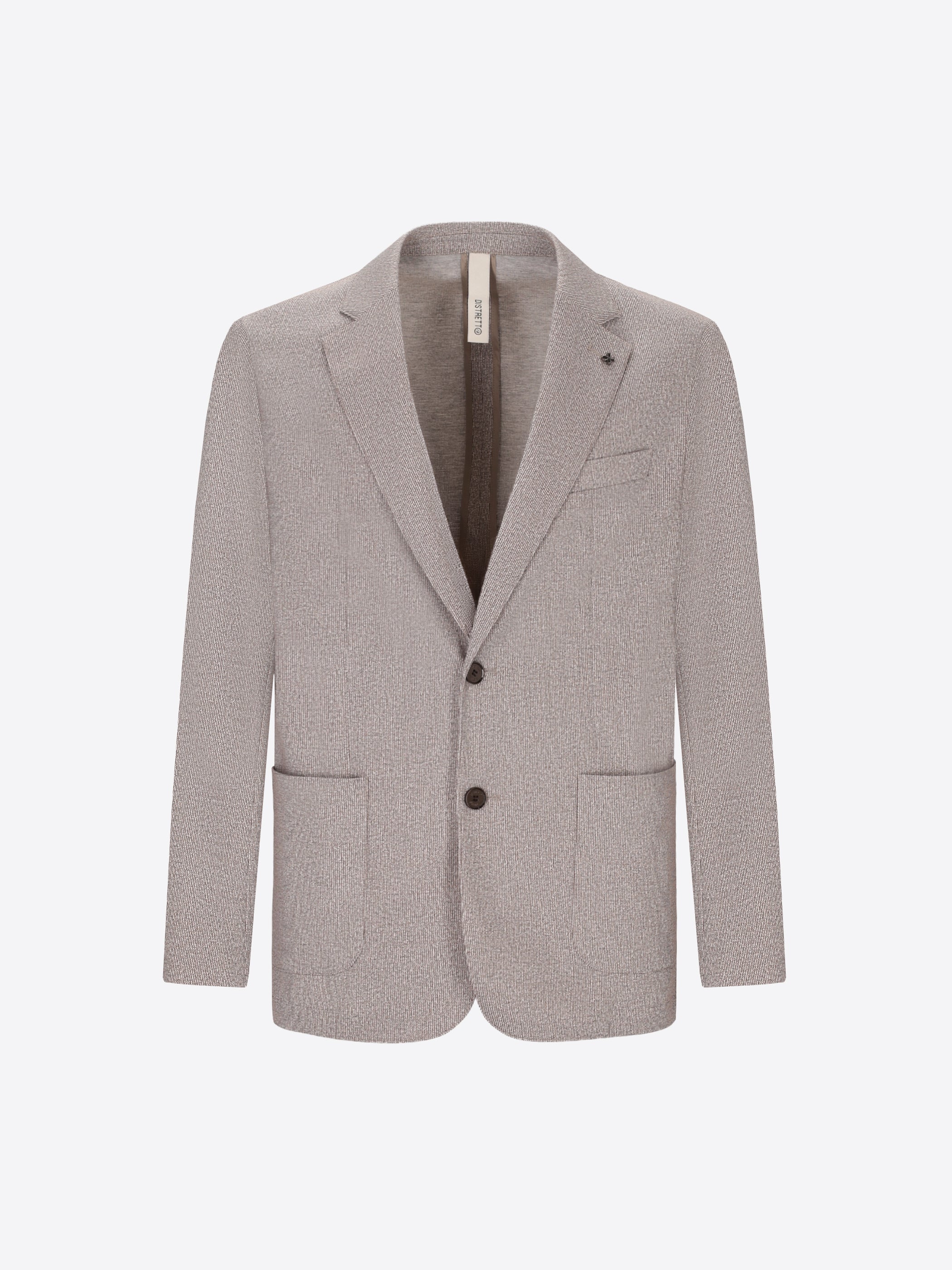 Prezzemolo Suit Crete In Technical Jersey Gauze Texture Print Fabric